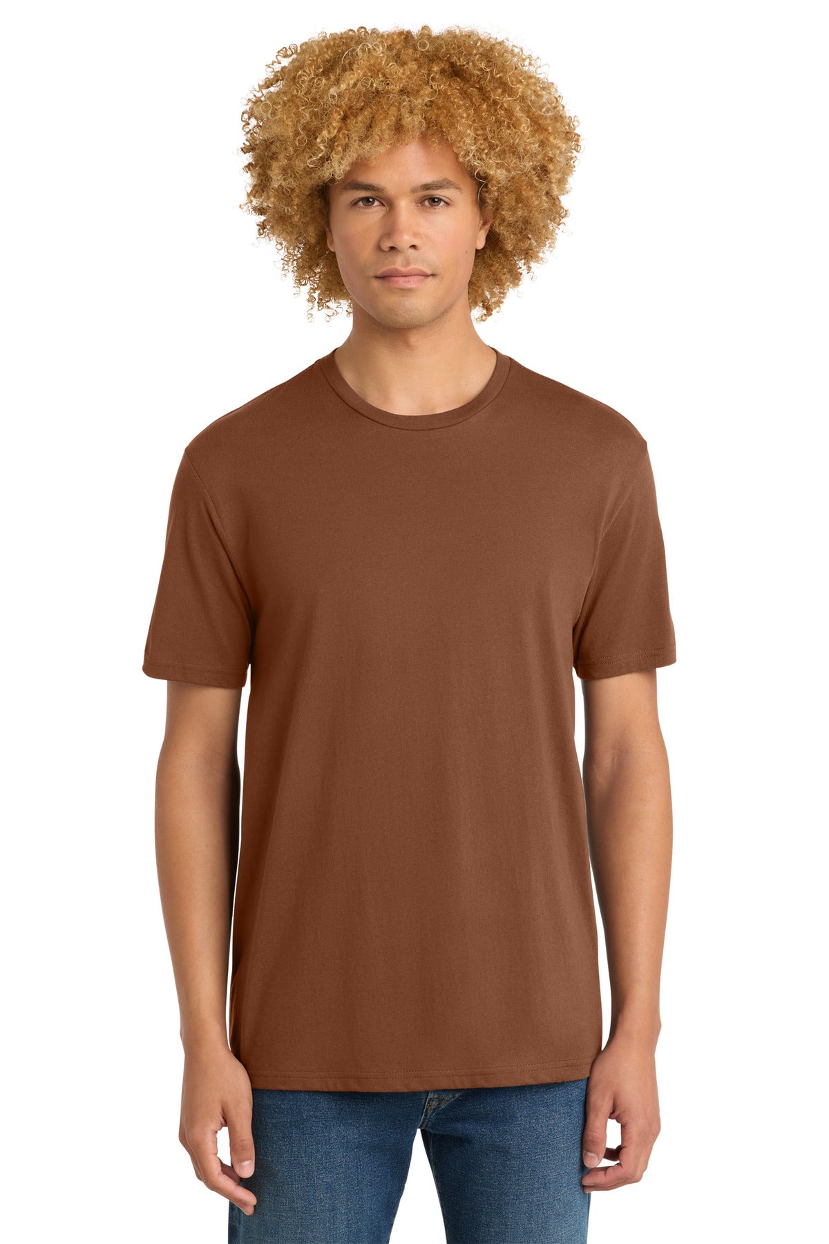 Custom logo District® Perfect Weight® Tee. DT104 in Baked Clay