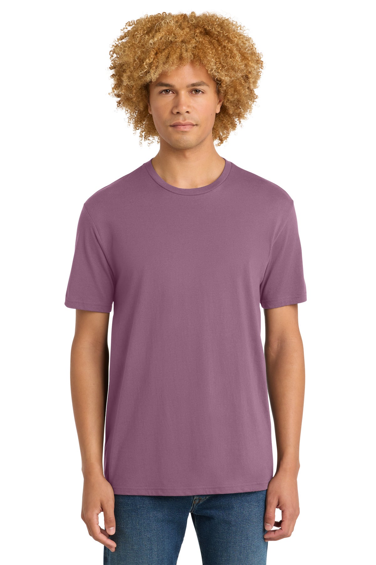 Custom logo District® Perfect Weight® Tee. DT104 in Orchid Haze