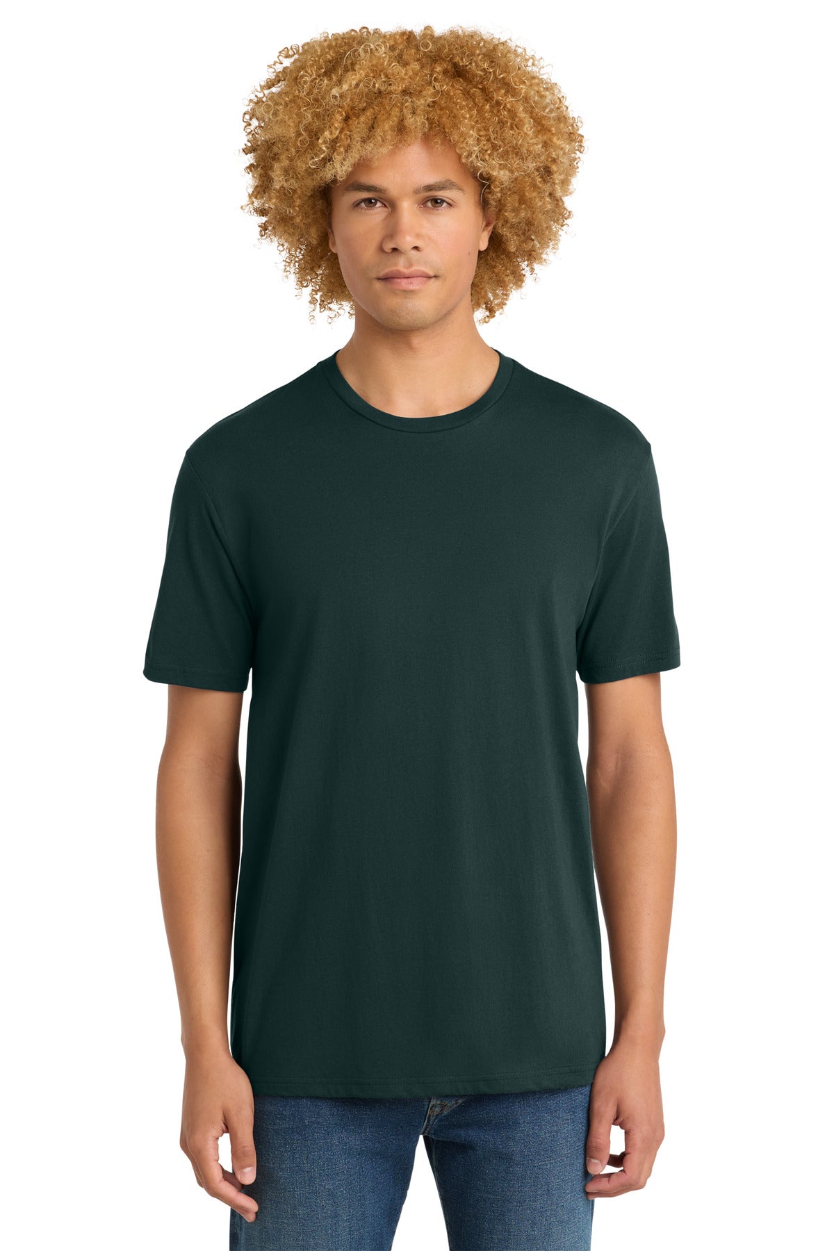 Custom logo District® Perfect Weight® Tee. DT104 in Rainforest