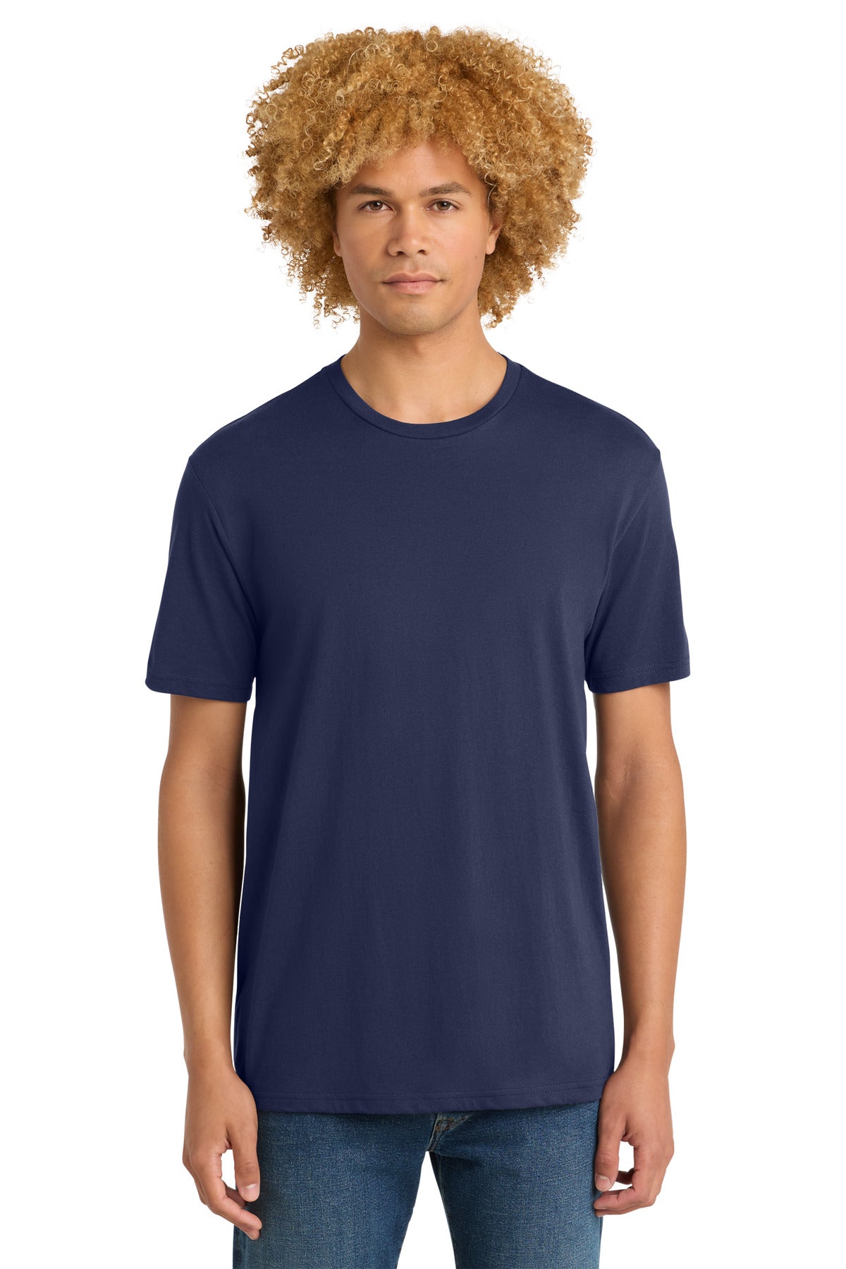 Custom logo District® Perfect Weight® Tee. DT104 in Tanzanite