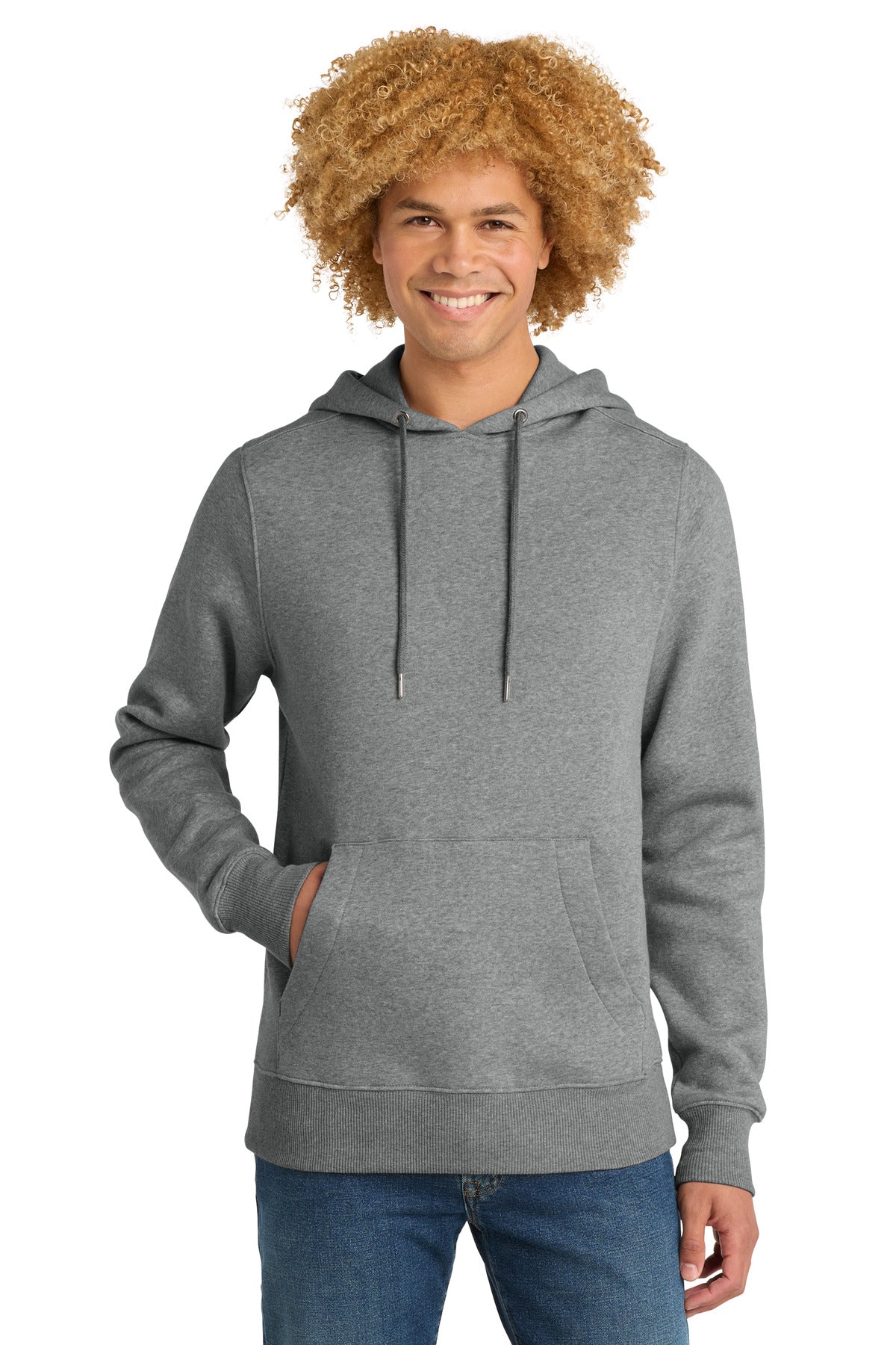 Custom logo District ® Perfect Weight ® Fleece Hoodie DT1101 in Heathered Steel