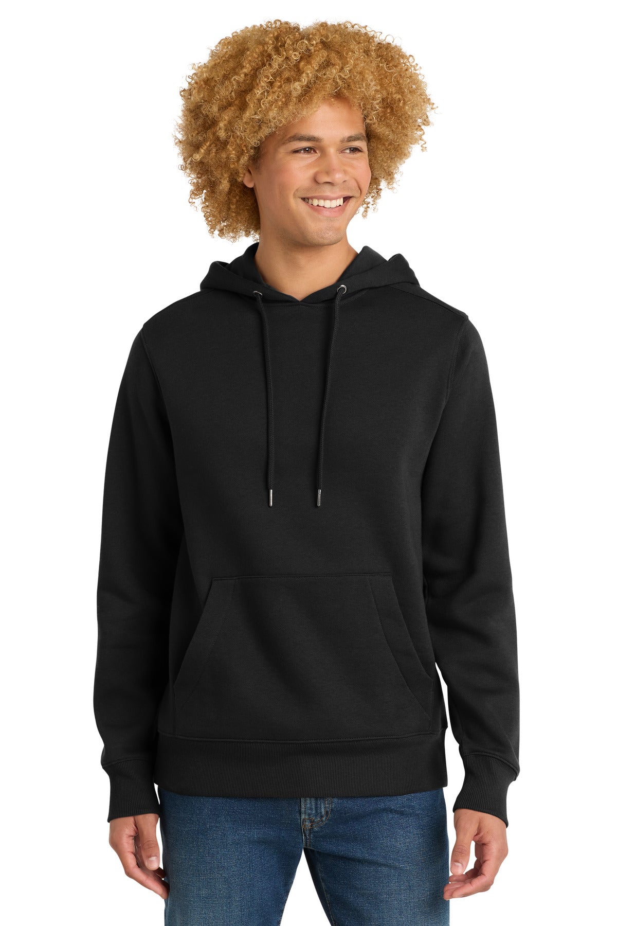 Custom logo District ® Perfect Weight ® Fleece Hoodie DT1101 in Jet Black