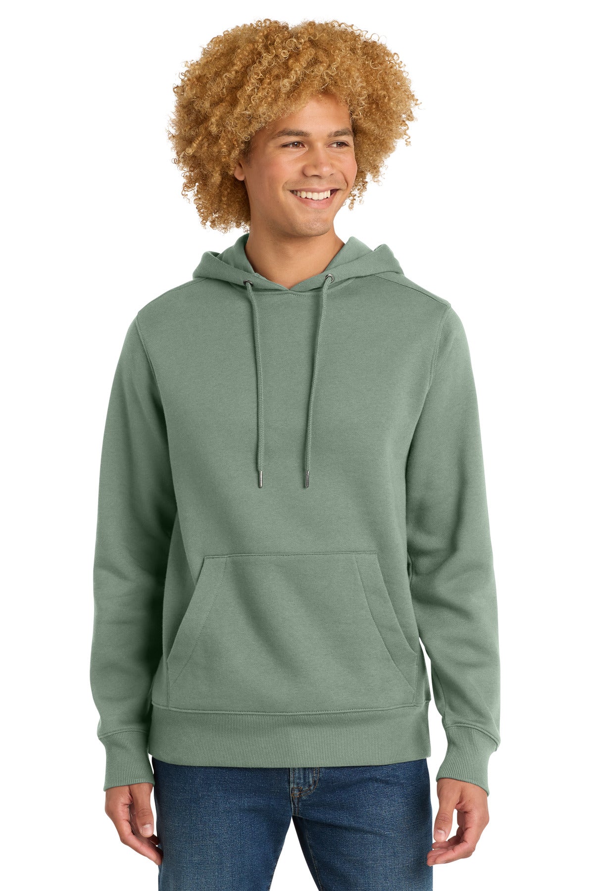Custom logo District ® Perfect Weight ® Fleece Hoodie DT1101 in Laurel Green