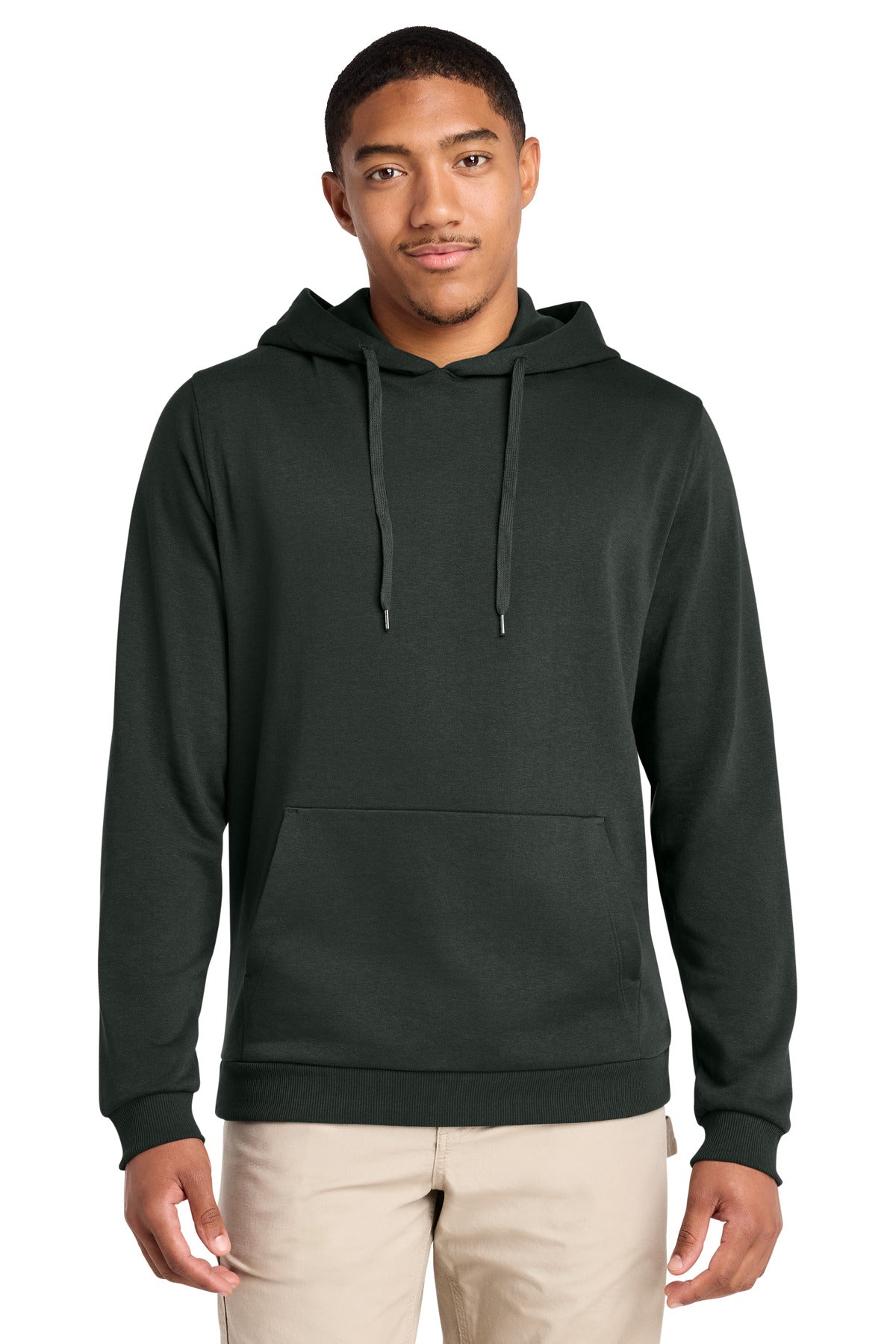 Custom logo District® Perfect Tri® Fleece Pullover Hoodie DT1300 in Deepest Grey