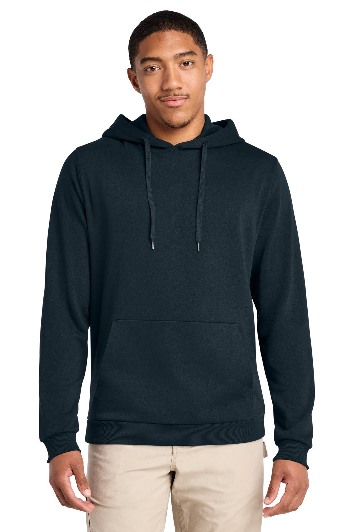 Custom logo District® Perfect Tri® Fleece Pullover Hoodie DT1300 in New Navy