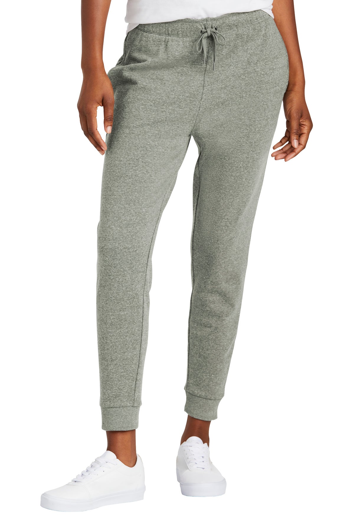 Custom logo District® Women's Perfect Tri® Fleece Jogger DT1310 in Grey Frost
