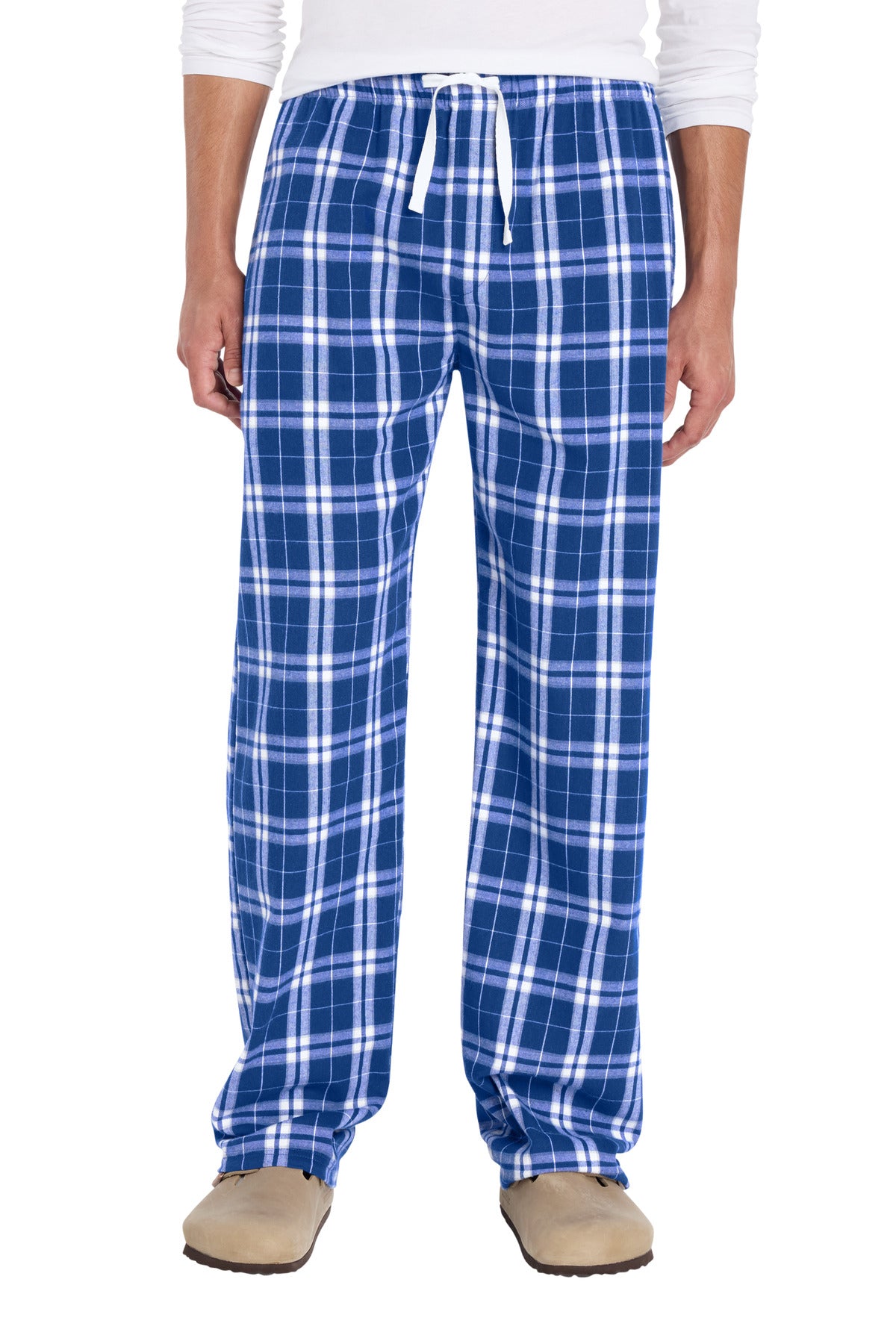 Custom logo District® Flannel Pocket Pant DT1810 in Deep Royal