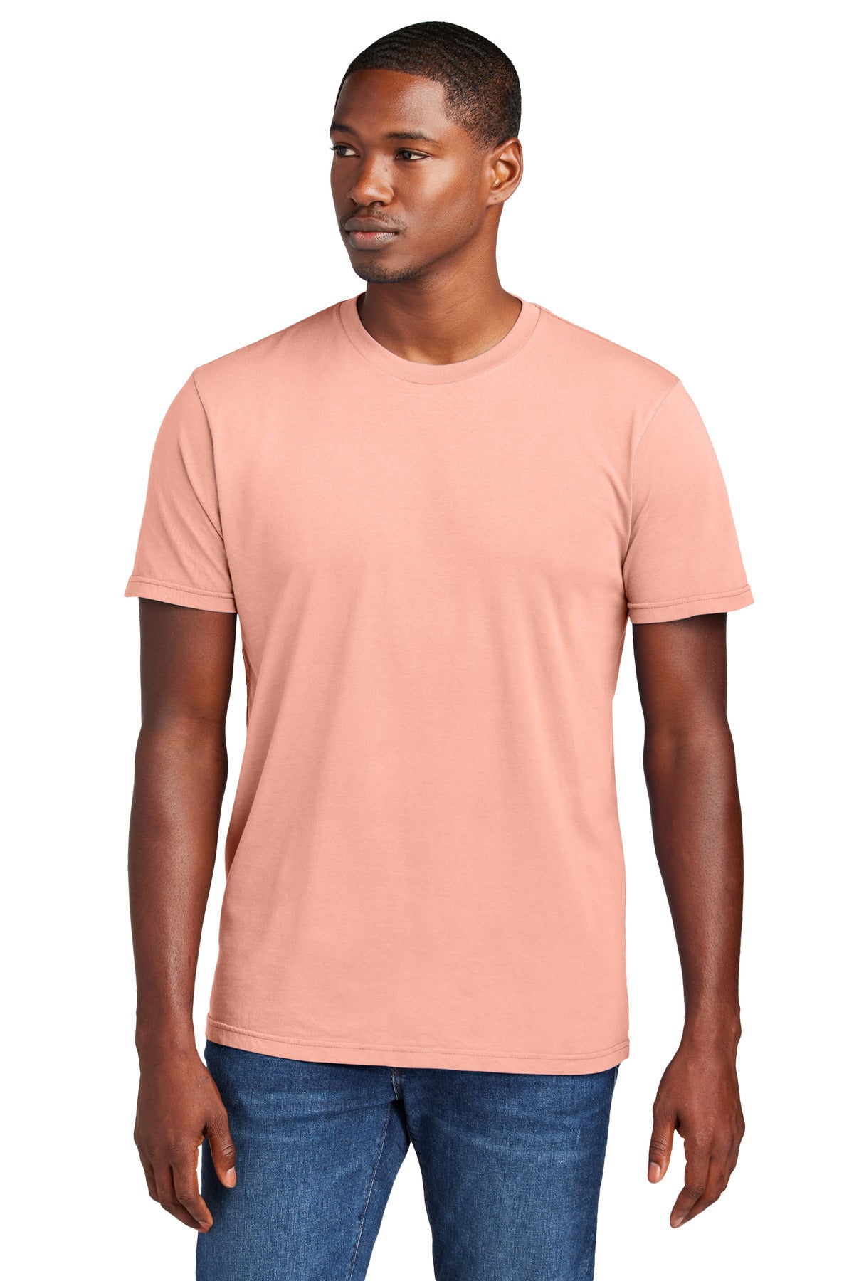 Custom logo District Wash™ Tee DT2101 in Cactus Rose Pink