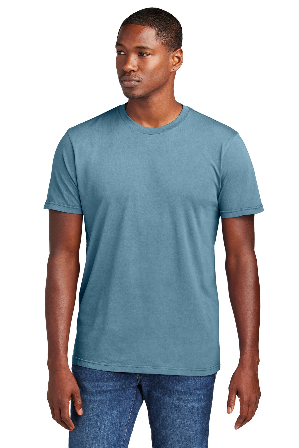 Custom logo District Wash™ Tee DT2101 in Dusk Blue