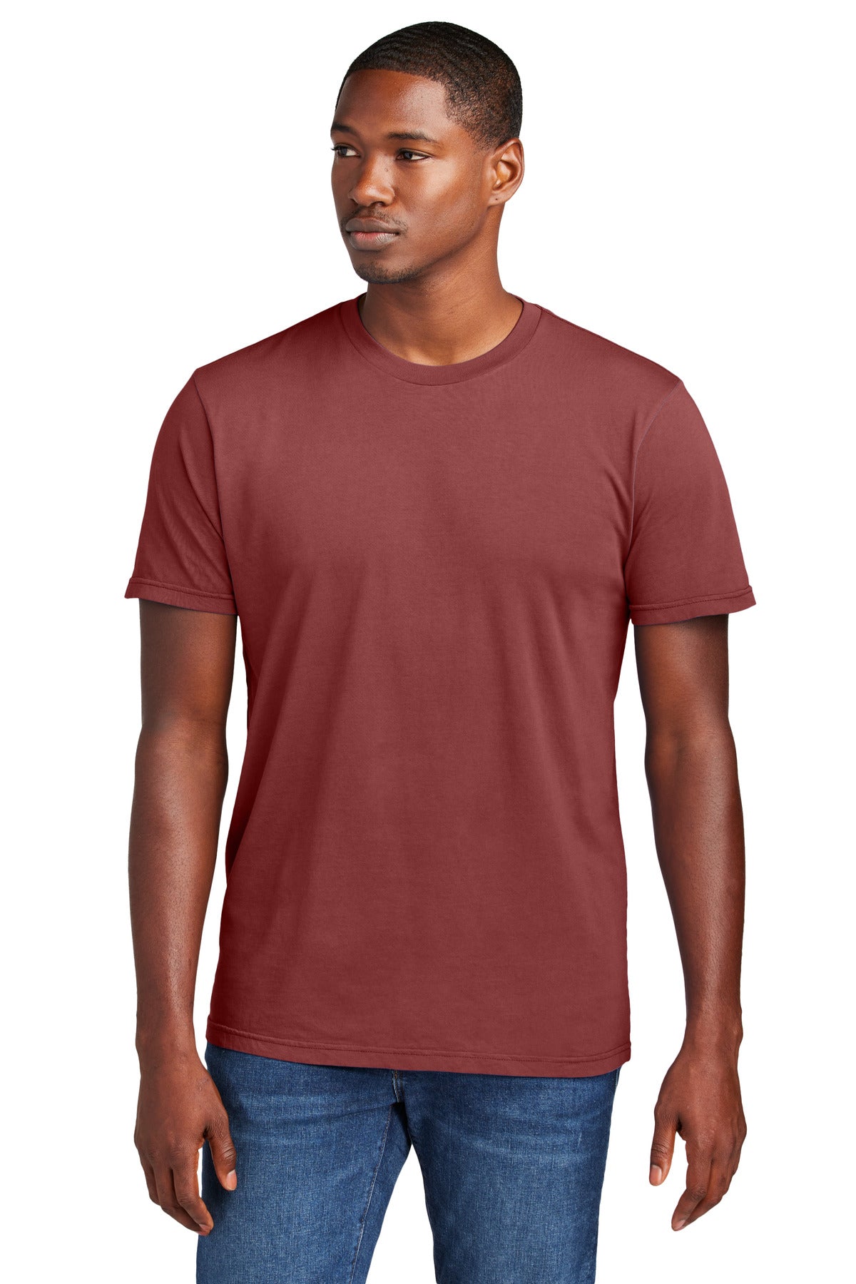 Custom logo District Wash™ Tee DT2101 in Garnet