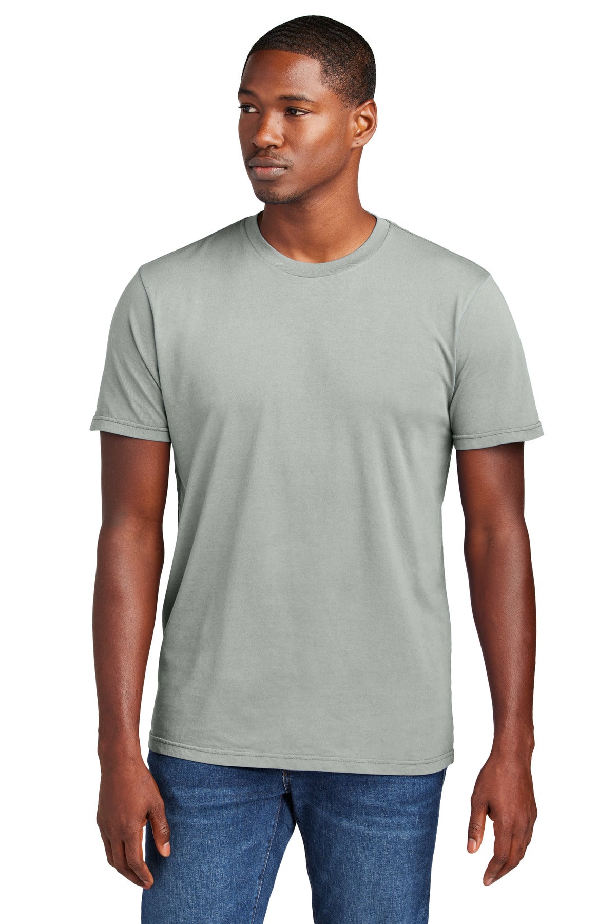 Custom logo District Wash™ Tee DT2101 in Gusty Grey