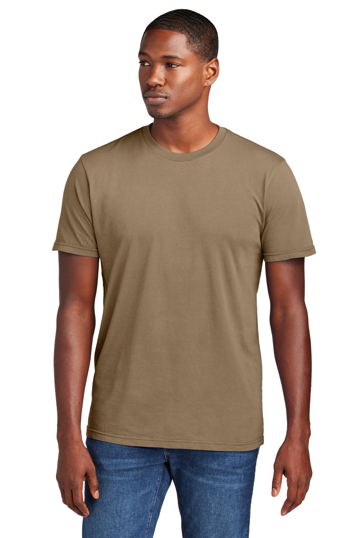 Custom logo District Wash™ Tee DT2101 in Mushroom
