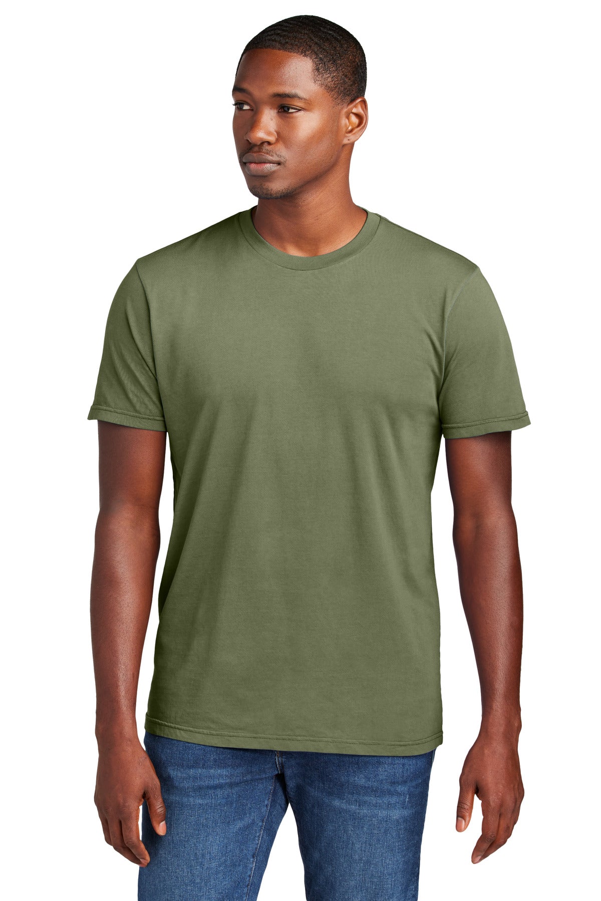 Custom logo District Wash™ Tee DT2101 in Olive Drab Green
