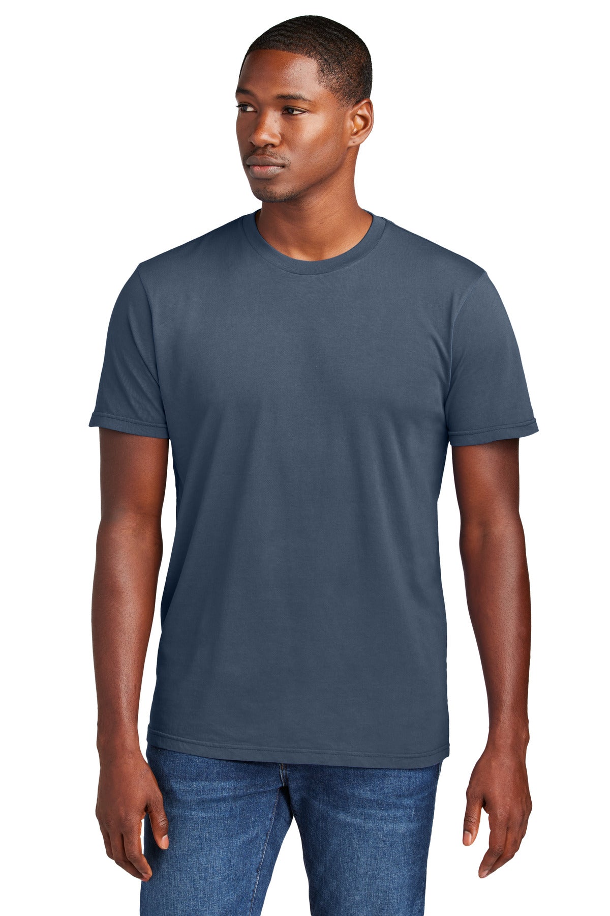 Custom logo District Wash™ Tee DT2101 in True Navy