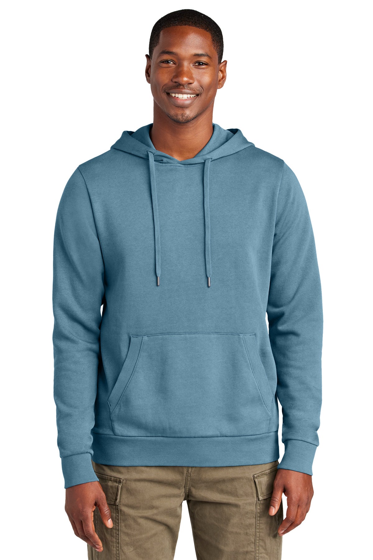 Custom logo District Wash™ Fleece Hoodie DT2200 in Dusk Blue