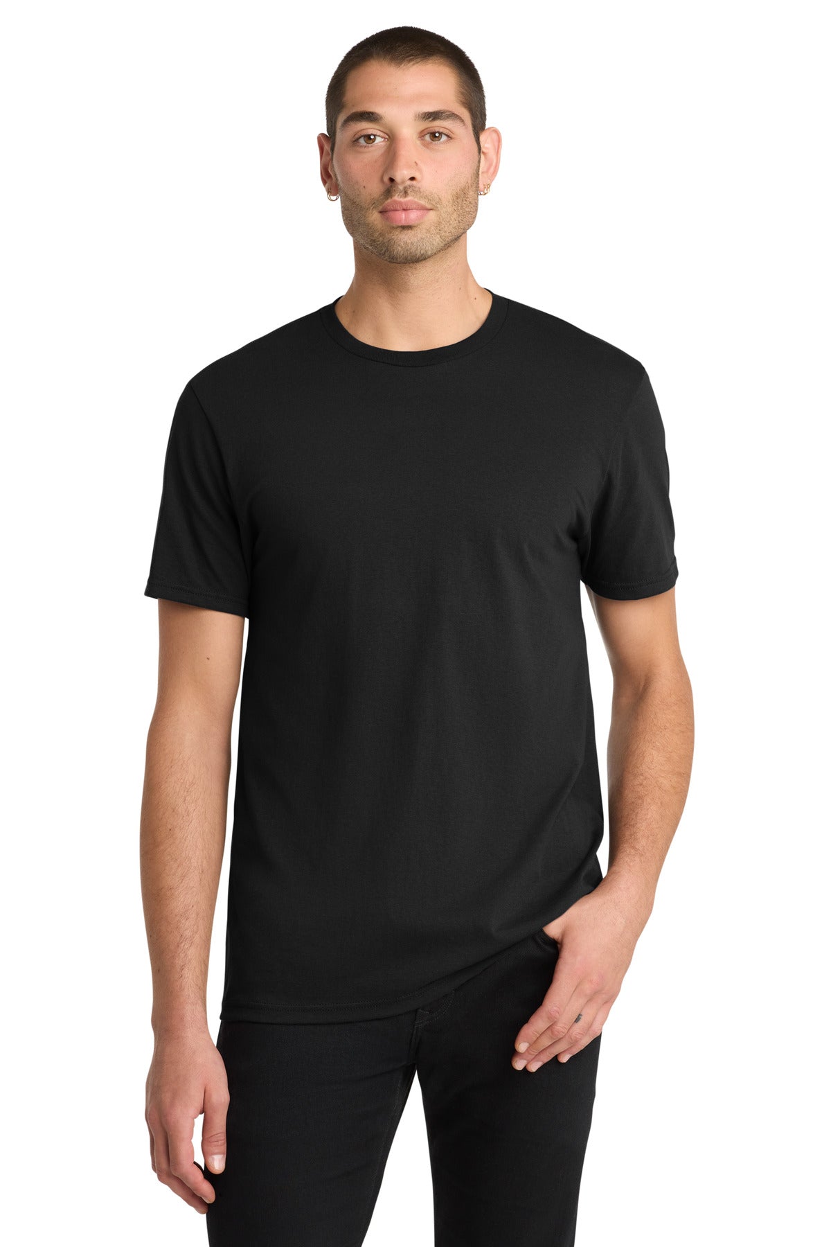Custom logo District® The Concert Tee® DT5000 in Black