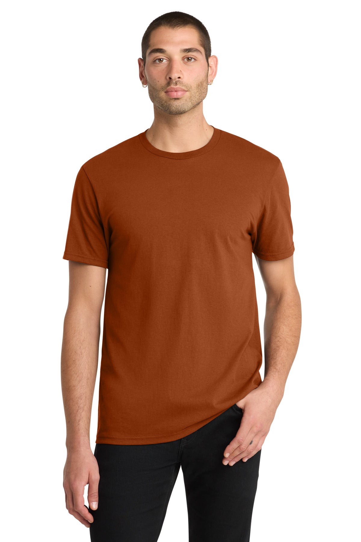 Custom logo District® The Concert Tee® DT5000 in Burnt Orange