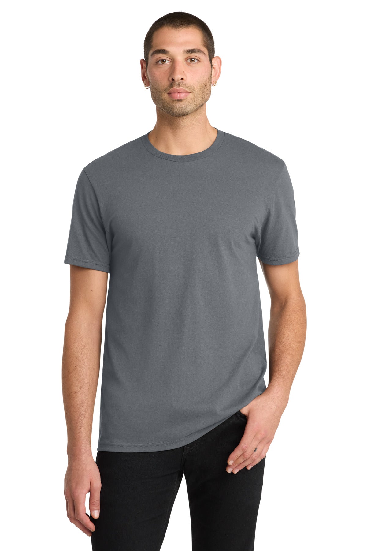 Custom logo District® The Concert Tee® DT5000 in Charcoal