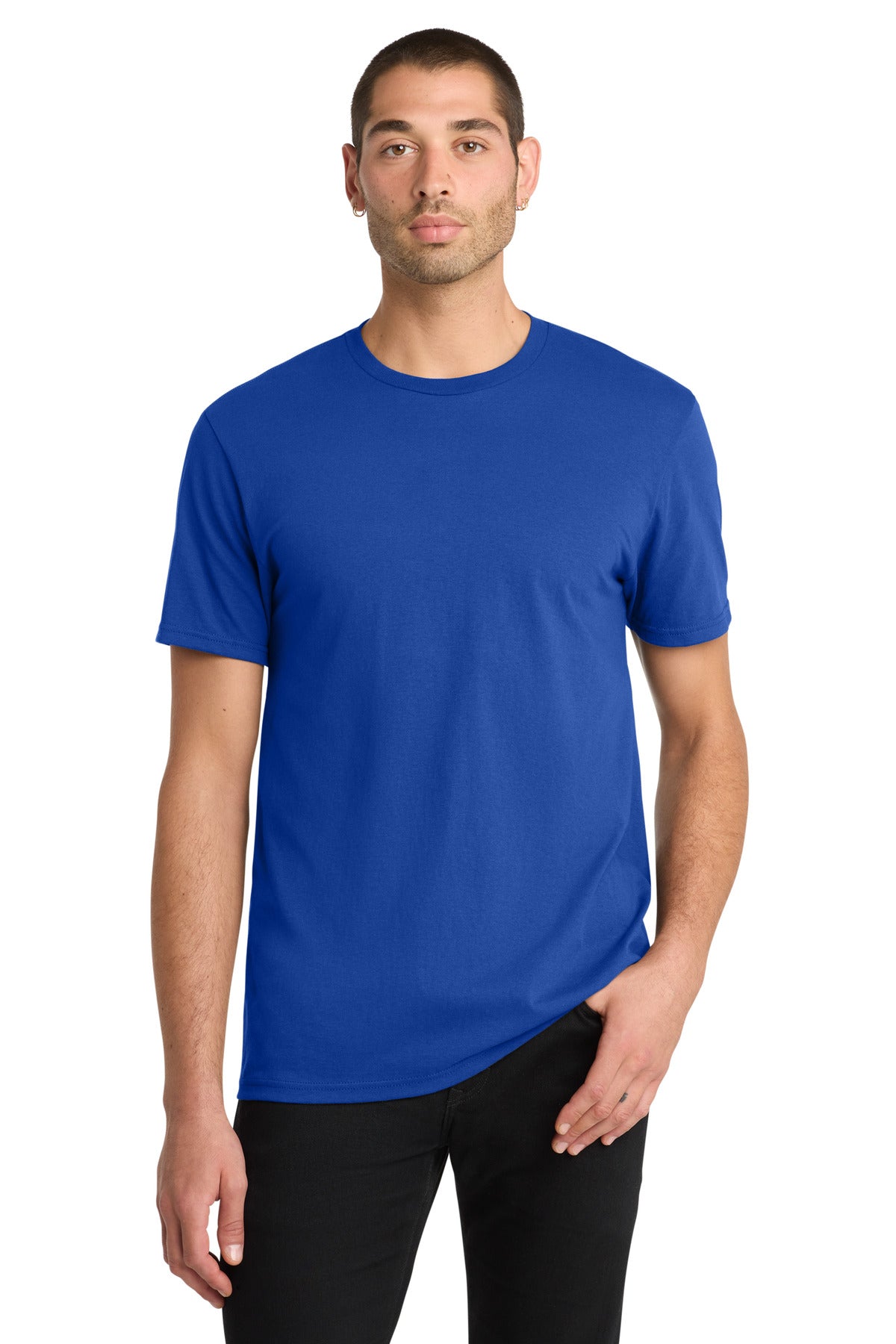 Custom logo District® The Concert Tee® DT5000 in Deep Royal