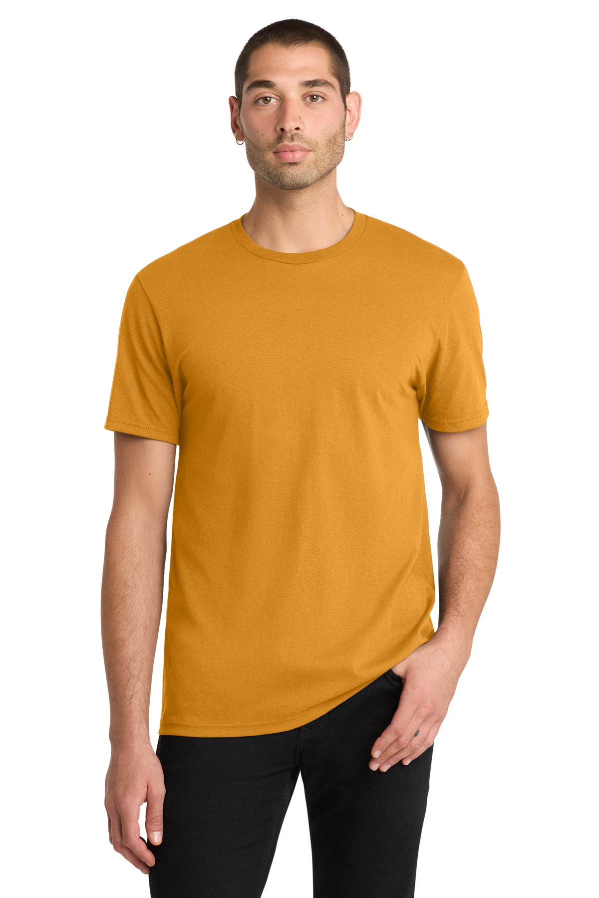 Custom logo District® The Concert Tee® DT5000 in Gold