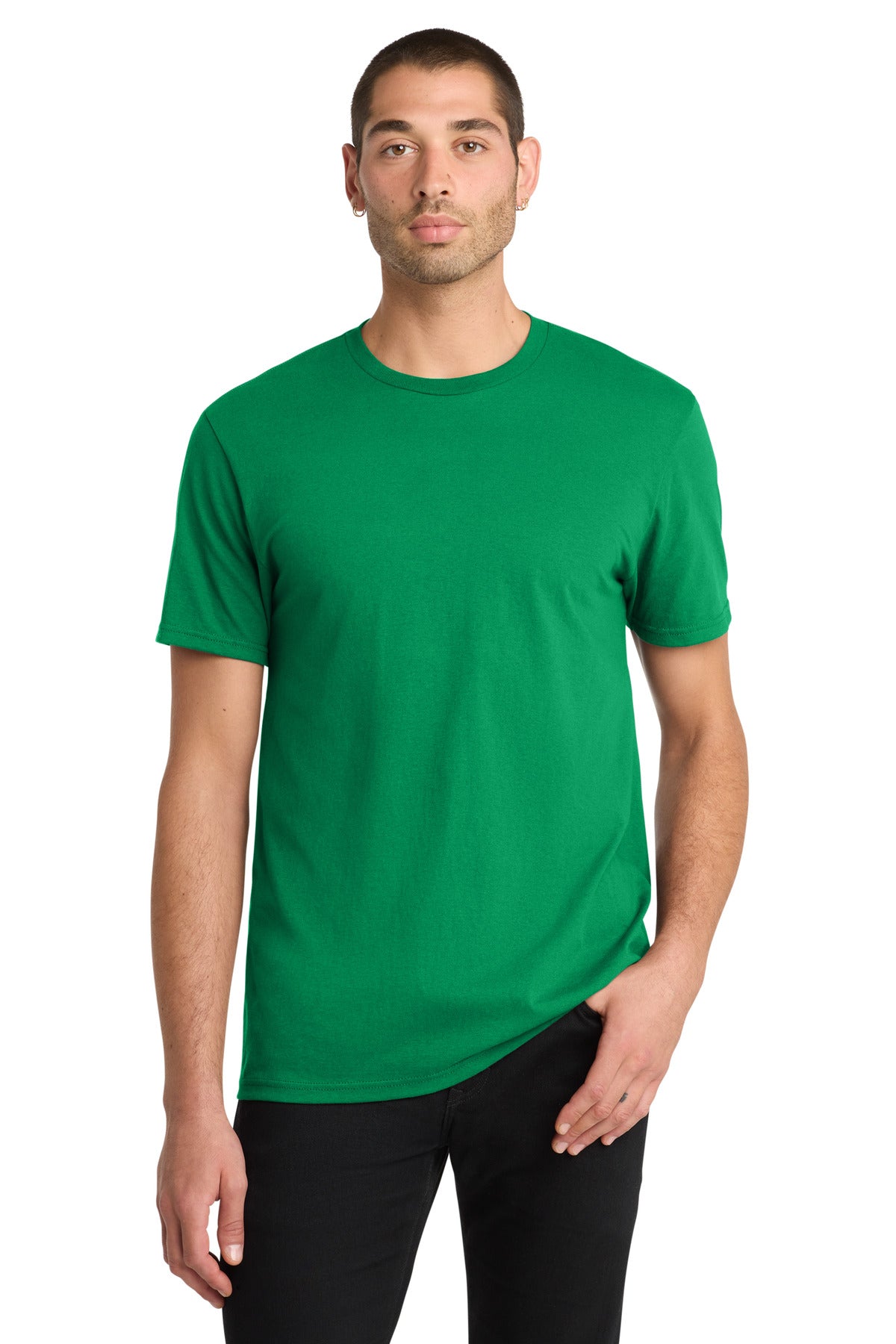 Custom logo District® The Concert Tee® DT5000 in Kelly Green