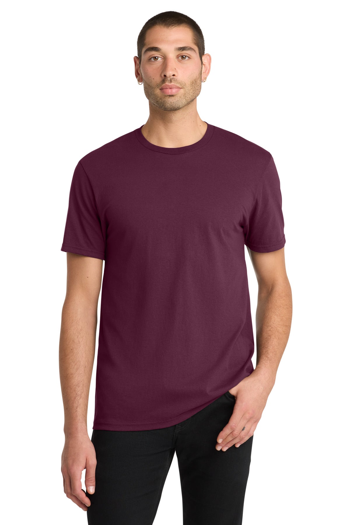 Custom logo District® The Concert Tee® DT5000 in Maroon