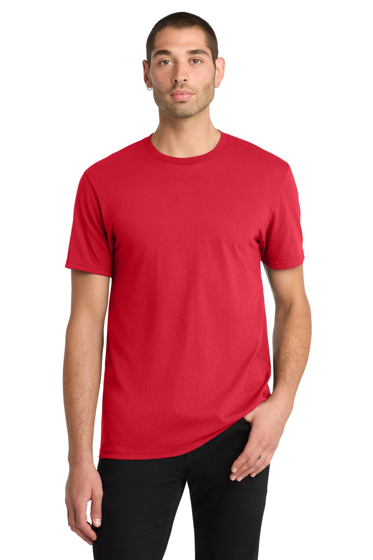 Custom logo District® The Concert Tee® DT5000 in New Red