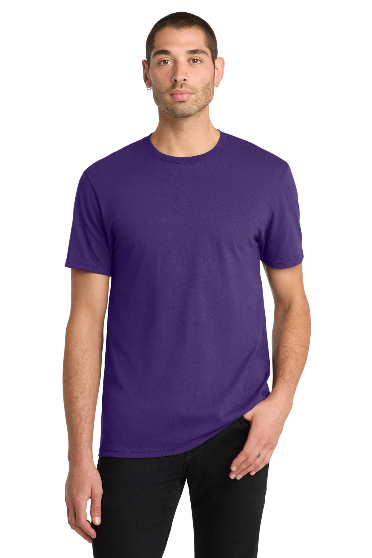 Custom logo District® The Concert Tee® DT5000 in Purple