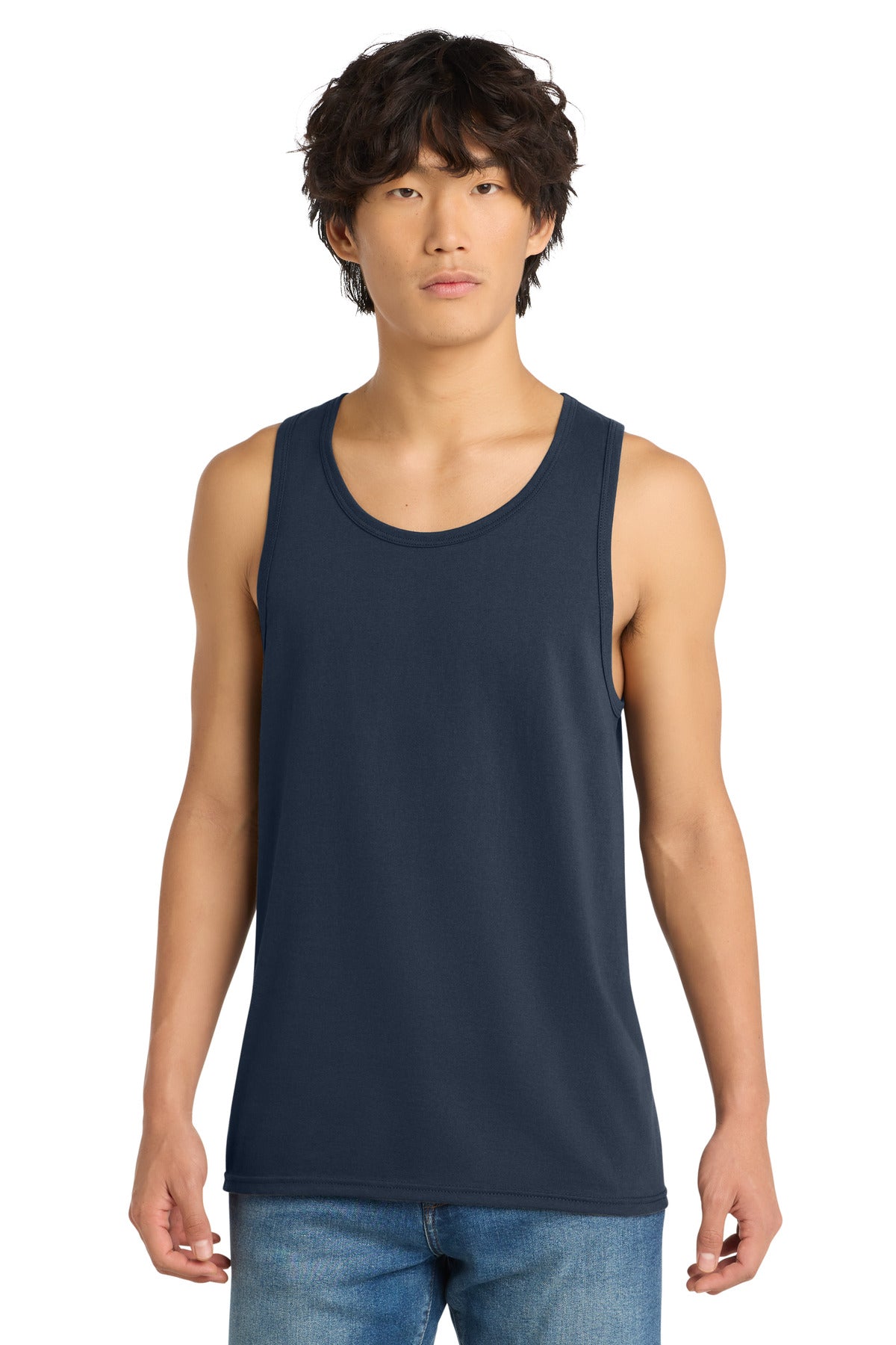 Custom logo District® The Concert Tank®. DT5300 in New Navy