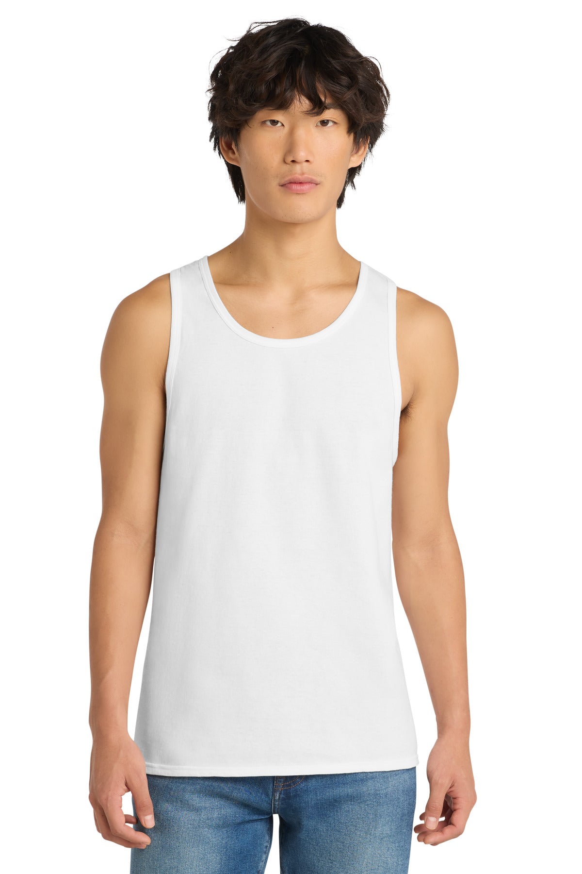 Custom logo District® The Concert Tank®. DT5300 in White