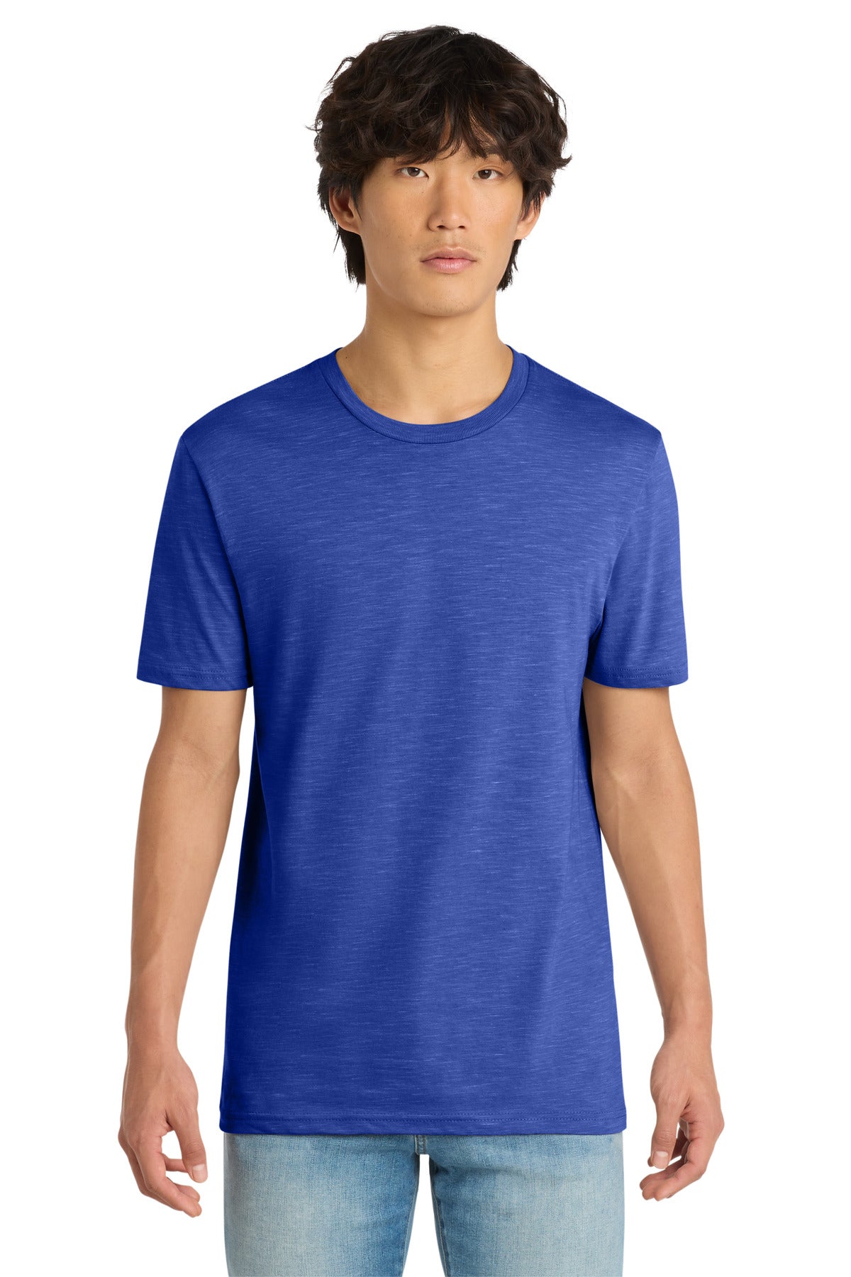 Custom logo District ® Medal Tee. DT564 in Deep Royal