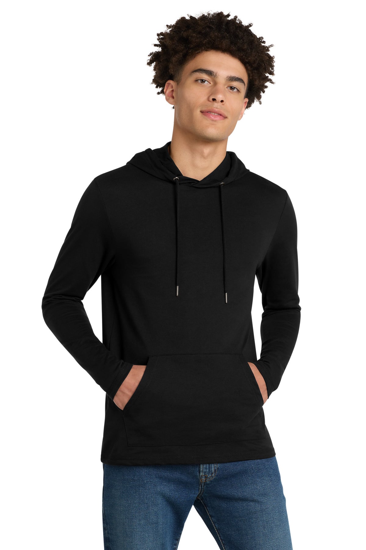 Custom logo District ® Featherweight French Terry ™ Hoodie DT571 in Black