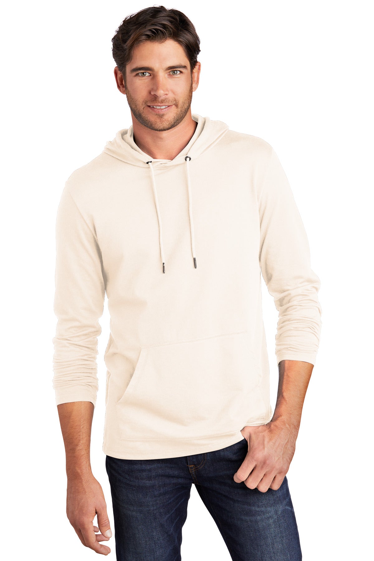 Custom logo District ® Featherweight French Terry ™ Hoodie DT571 in Gardenia