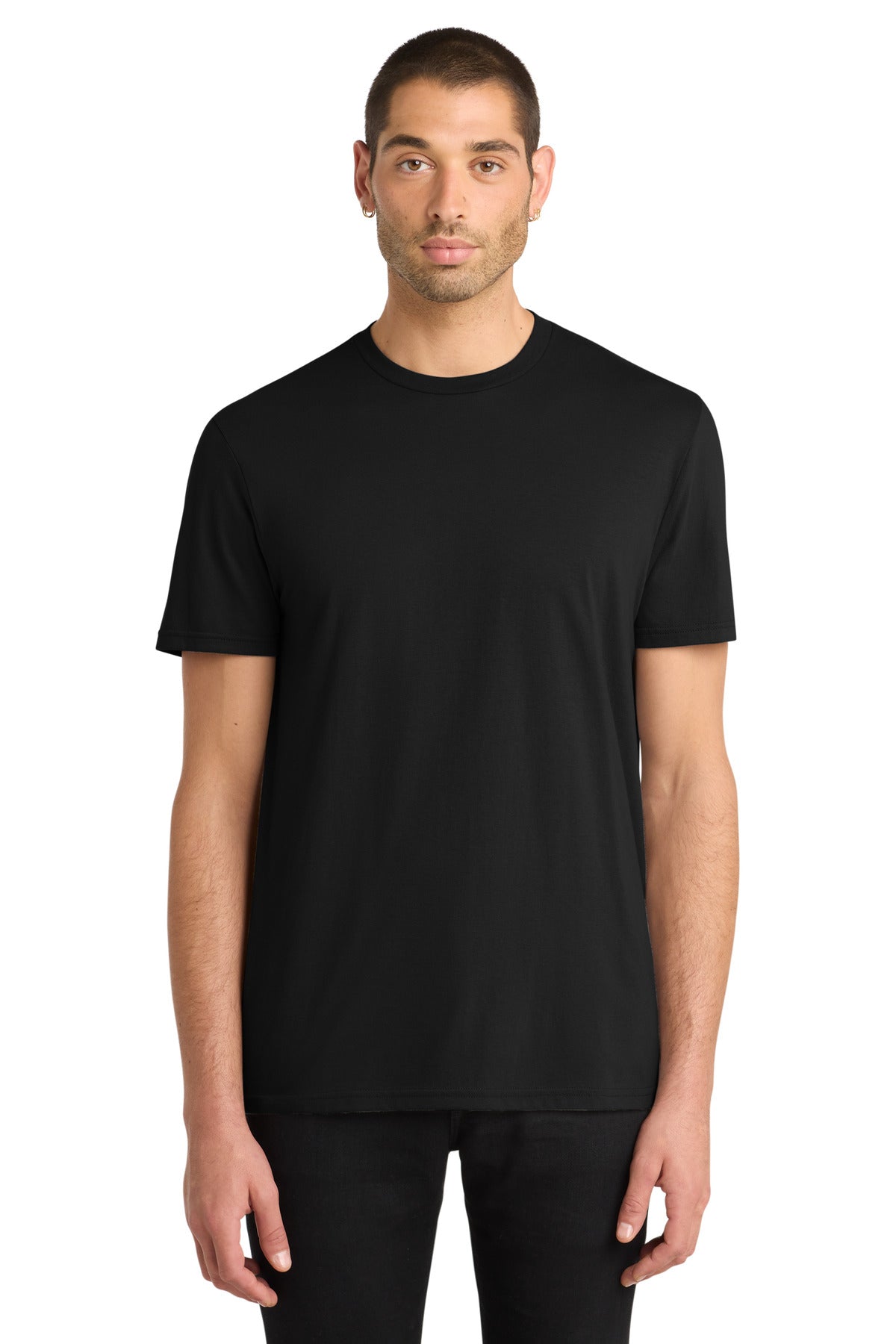 Custom logo District® Very Important Tee®. DT6000 in Black