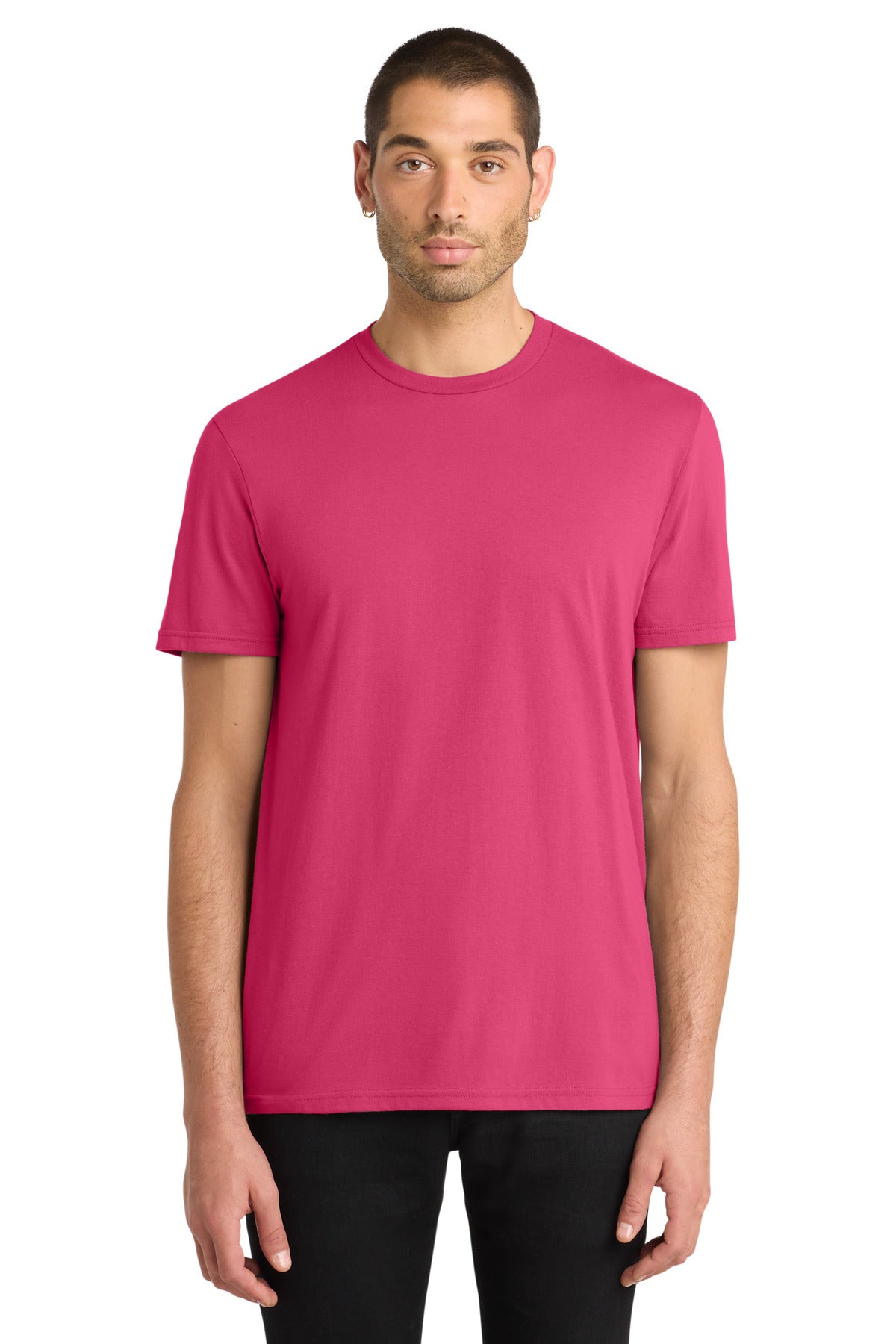 Custom logo District® Very Important Tee®. DT6000 in Flush Pink