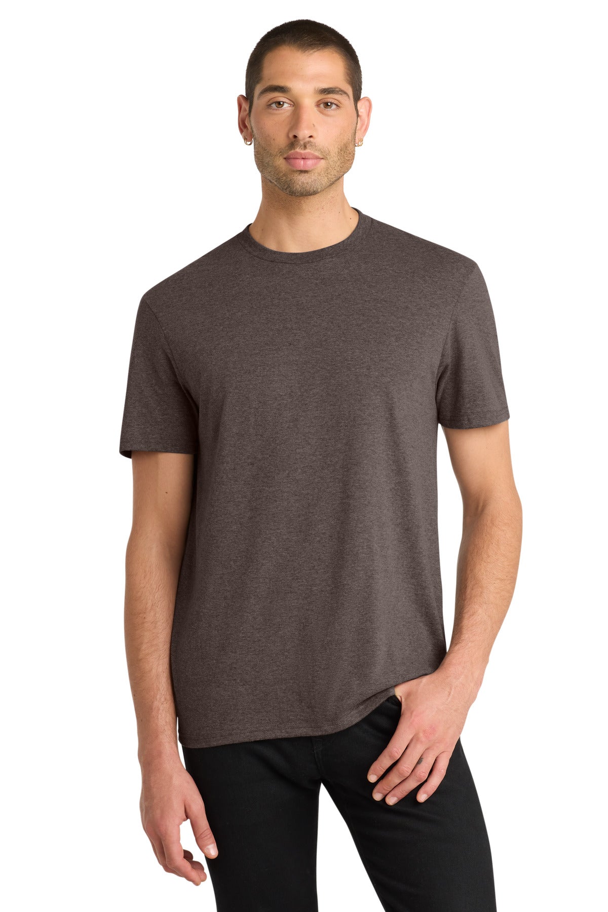 Custom logo District® Very Important Tee®. DT6000 in Heathered Brown