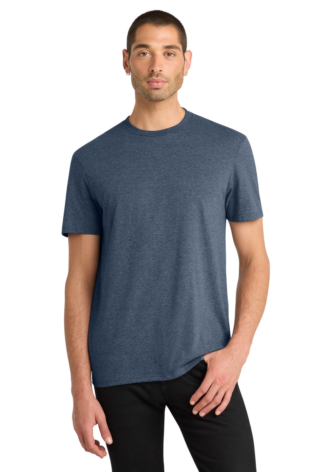 Custom logo District® Very Important Tee®. DT6000 in Heathered Navy