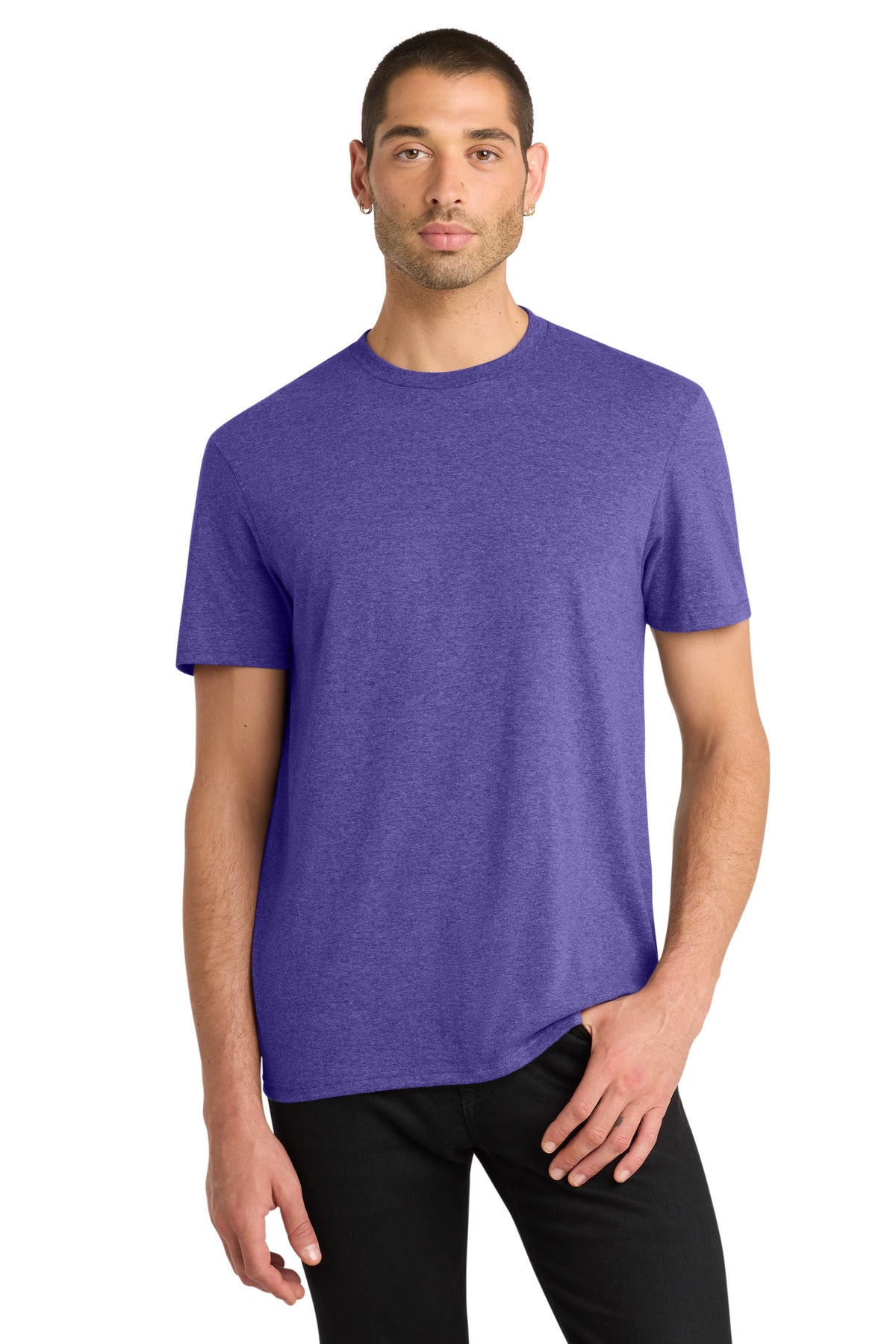Custom logo District® Very Important Tee®. DT6000 in Heathered Purple