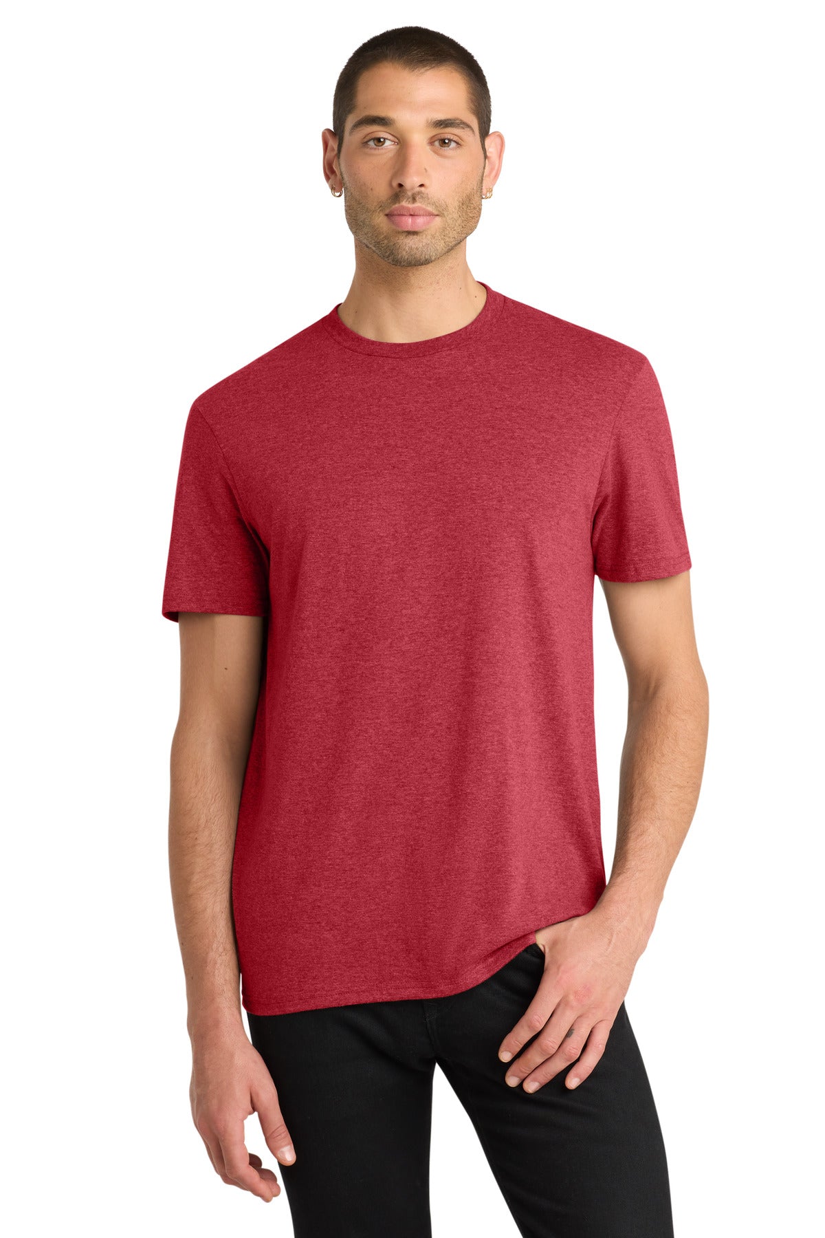 Custom logo District® Very Important Tee®. DT6000 in Heathered Red
