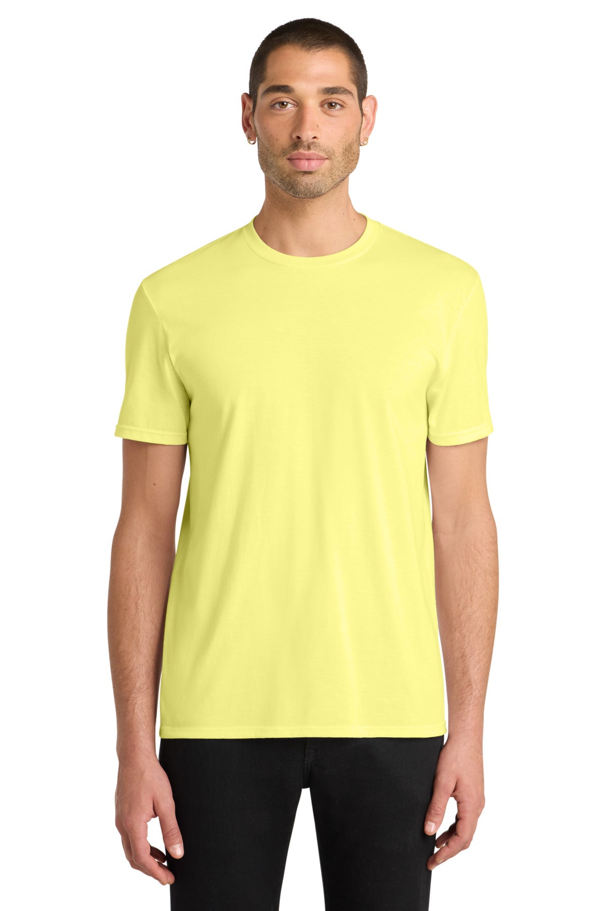 Custom logo District® Very Important Tee®. DT6000 in Lemon Yellow