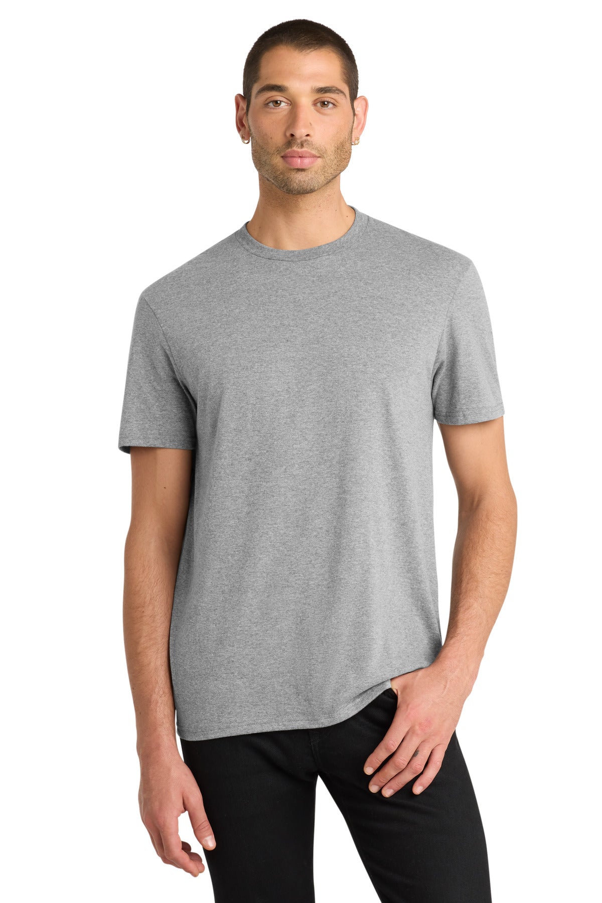 Custom logo District® Very Important Tee®. DT6000 in Light Heather Grey
