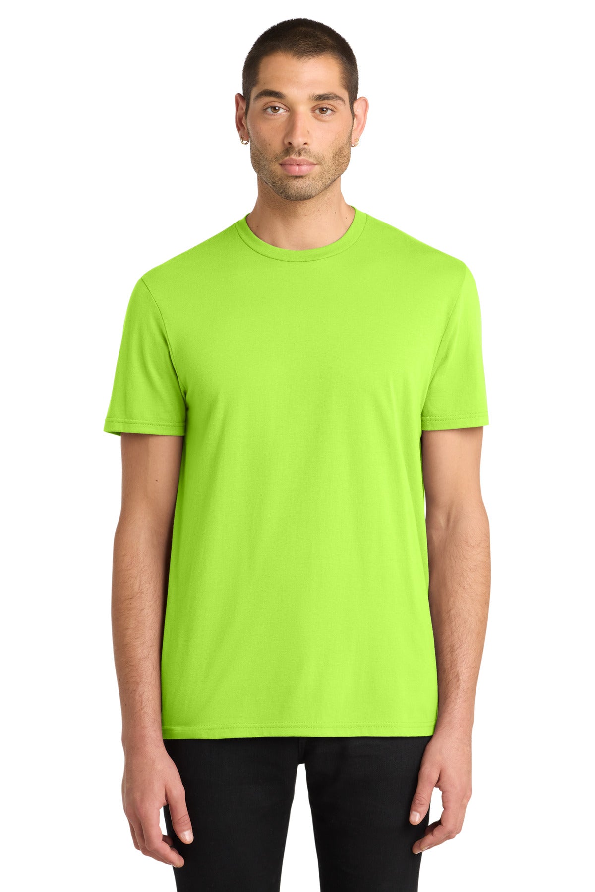 Custom logo District® Very Important Tee®. DT6000 in Lime Shock