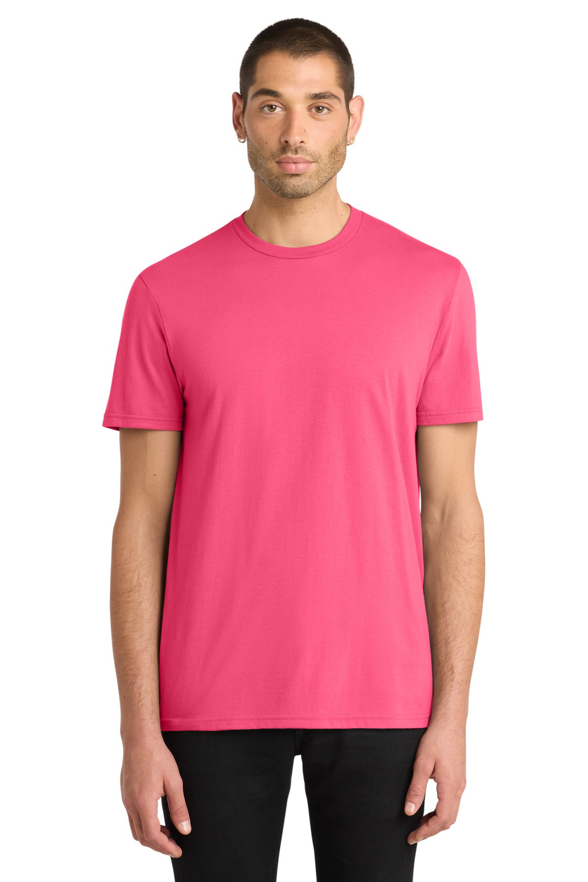 Custom logo District® Very Important Tee®. DT6000 in Neon Pink