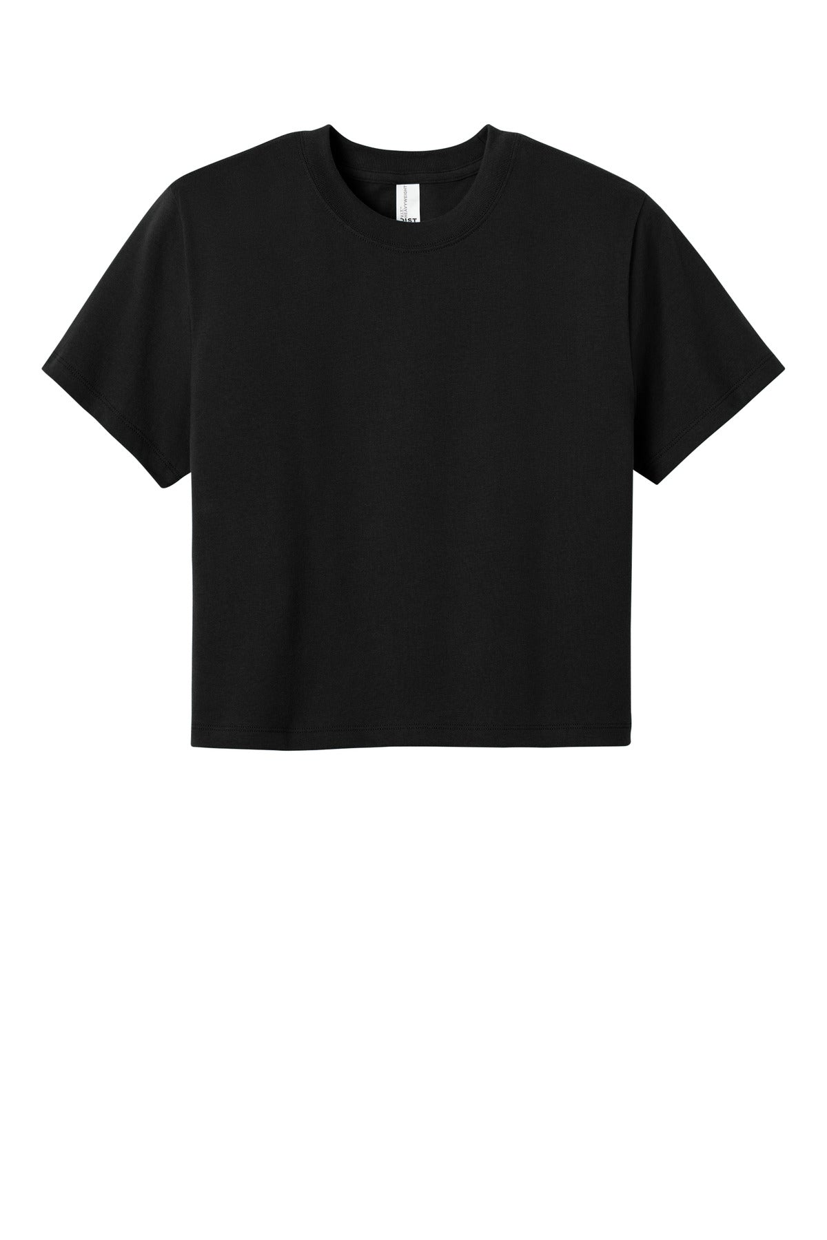 Custom logo District® Women's Heavyweight Boxy Very Important Tee® DT6066 in Black