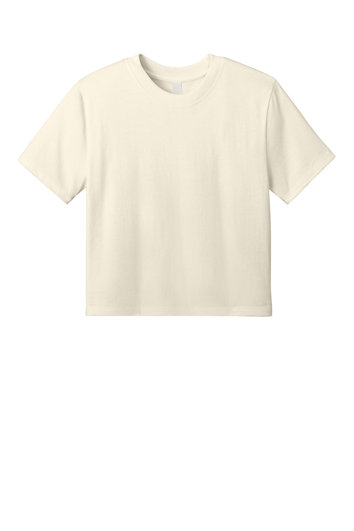 Custom logo District® Women's Heavyweight Boxy Very Important Tee® DT6066 in Griege