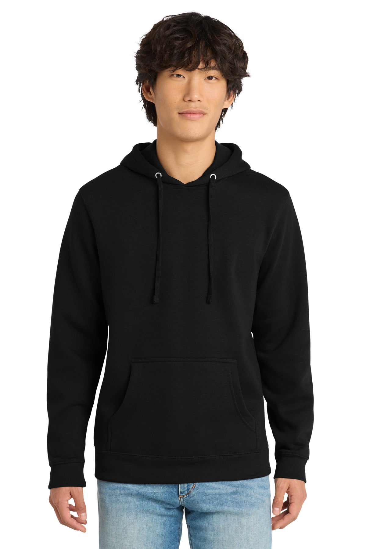 Custom logo District® V.I.T.™Fleece Hoodie DT6100 in Black