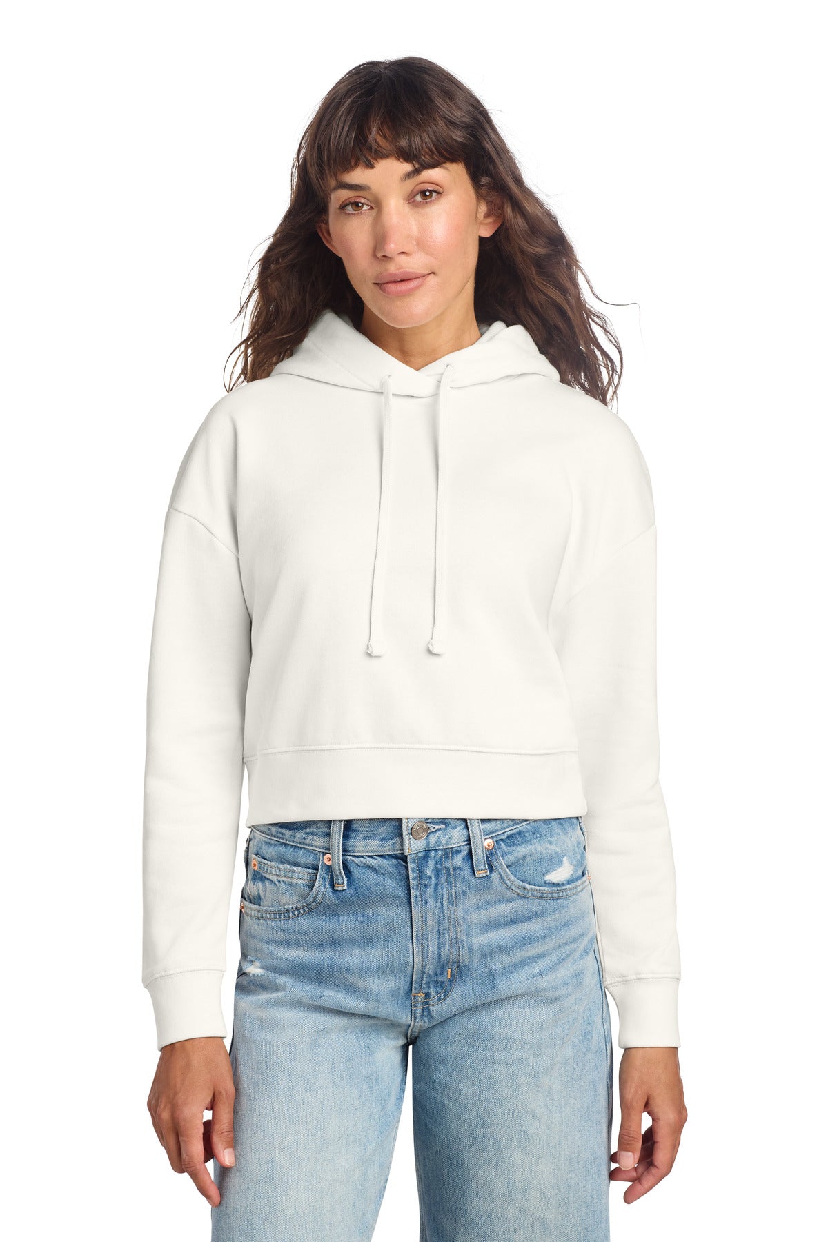 Custom logo District® Women's V.I.T.™ Fleece Hoodie DT6101 in Gardenia