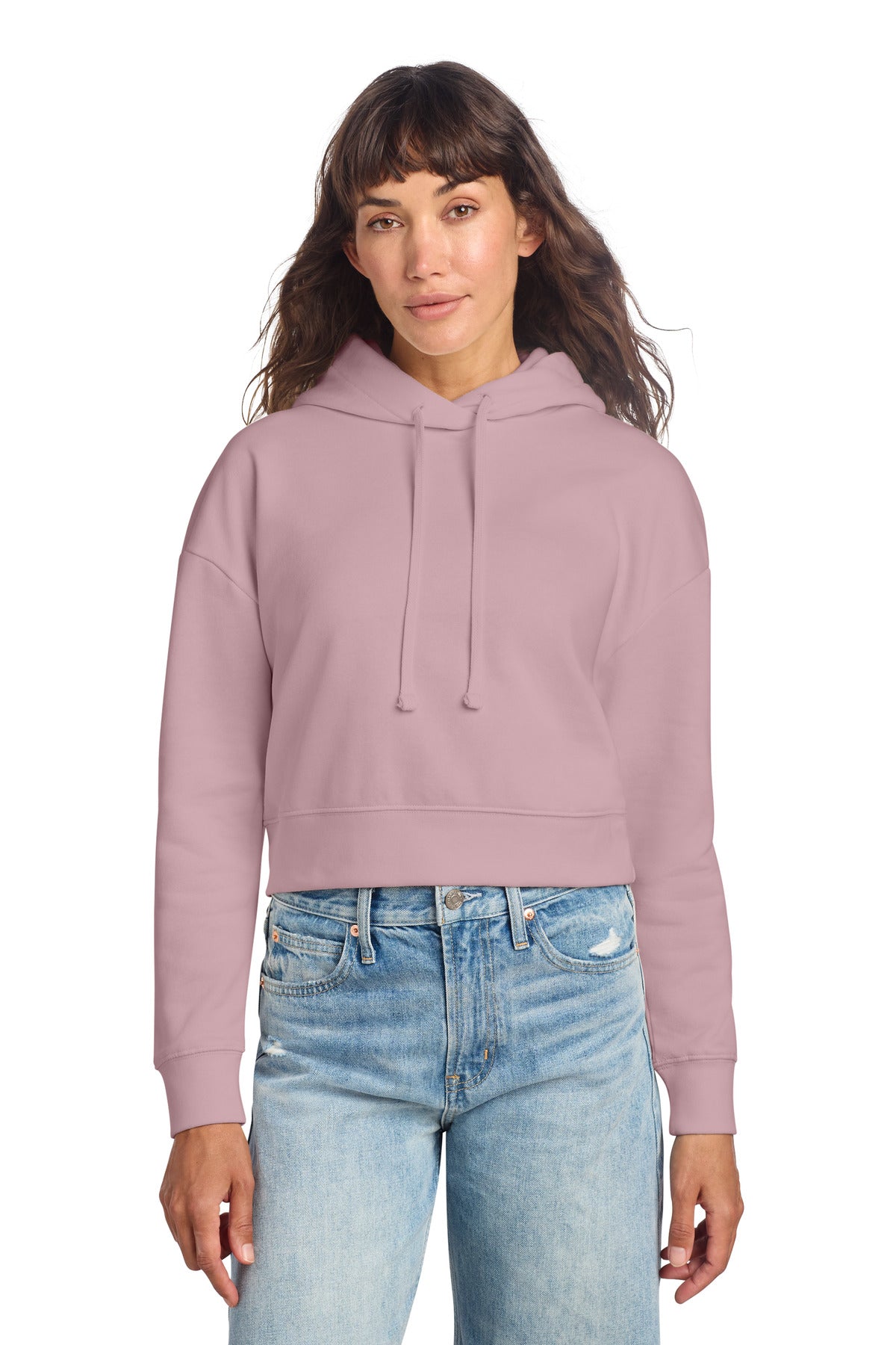 Custom logo District® Women's V.I.T.™ Fleece Hoodie DT6101 in Wisteria