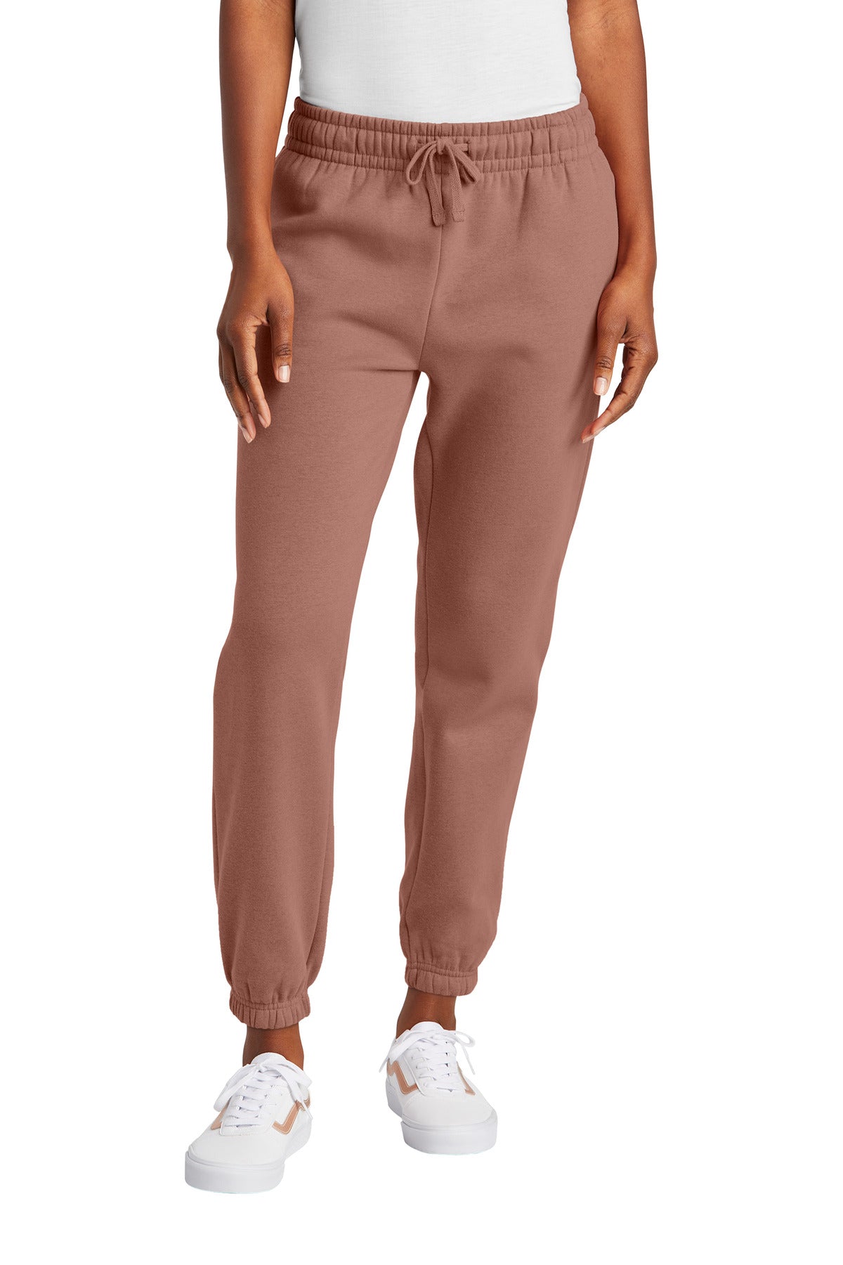 Custom logo District® Women's V.I.T.™ Fleece Sweatpant DT6110 in Desert Rose