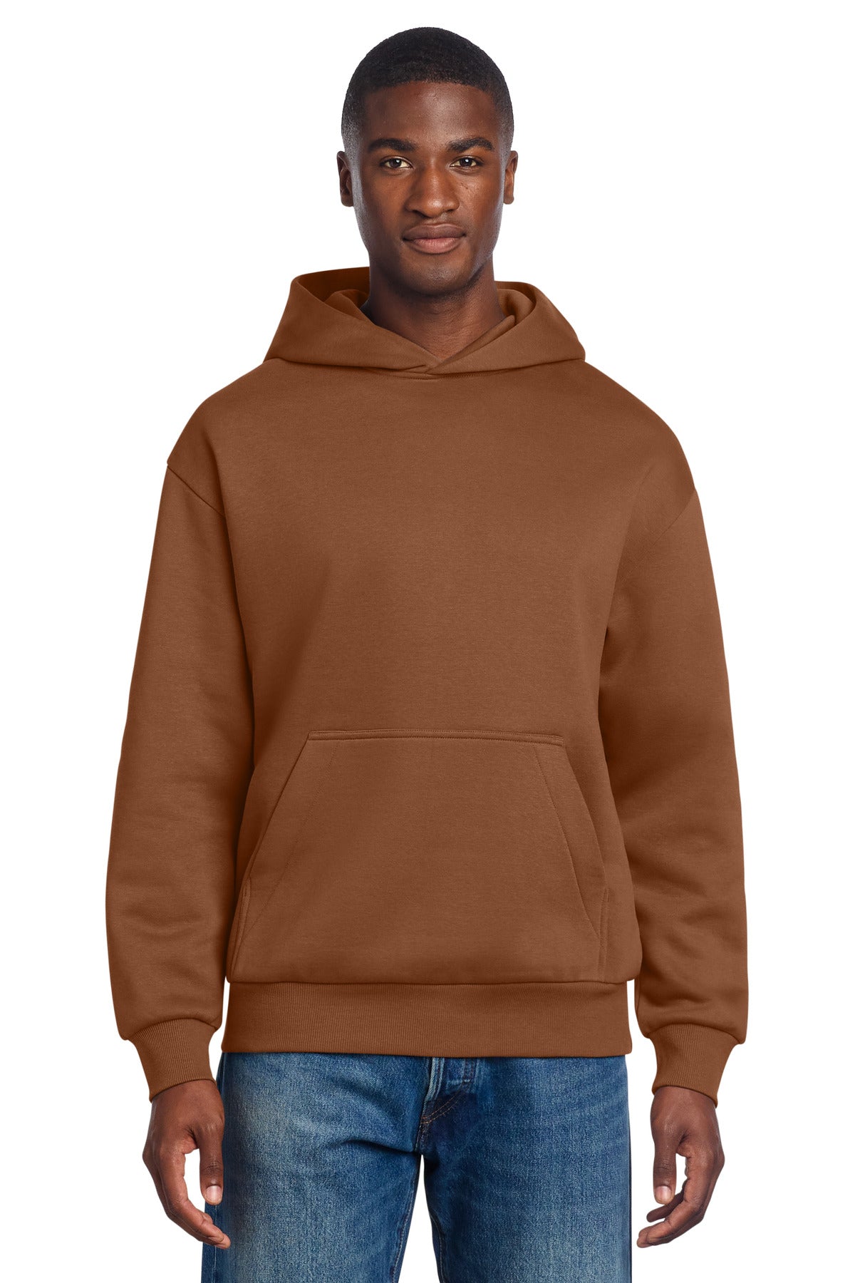 Custom logo District® V.I.T.™ Heavyweight Fleece Hoodie DT6150 in Baked Clay